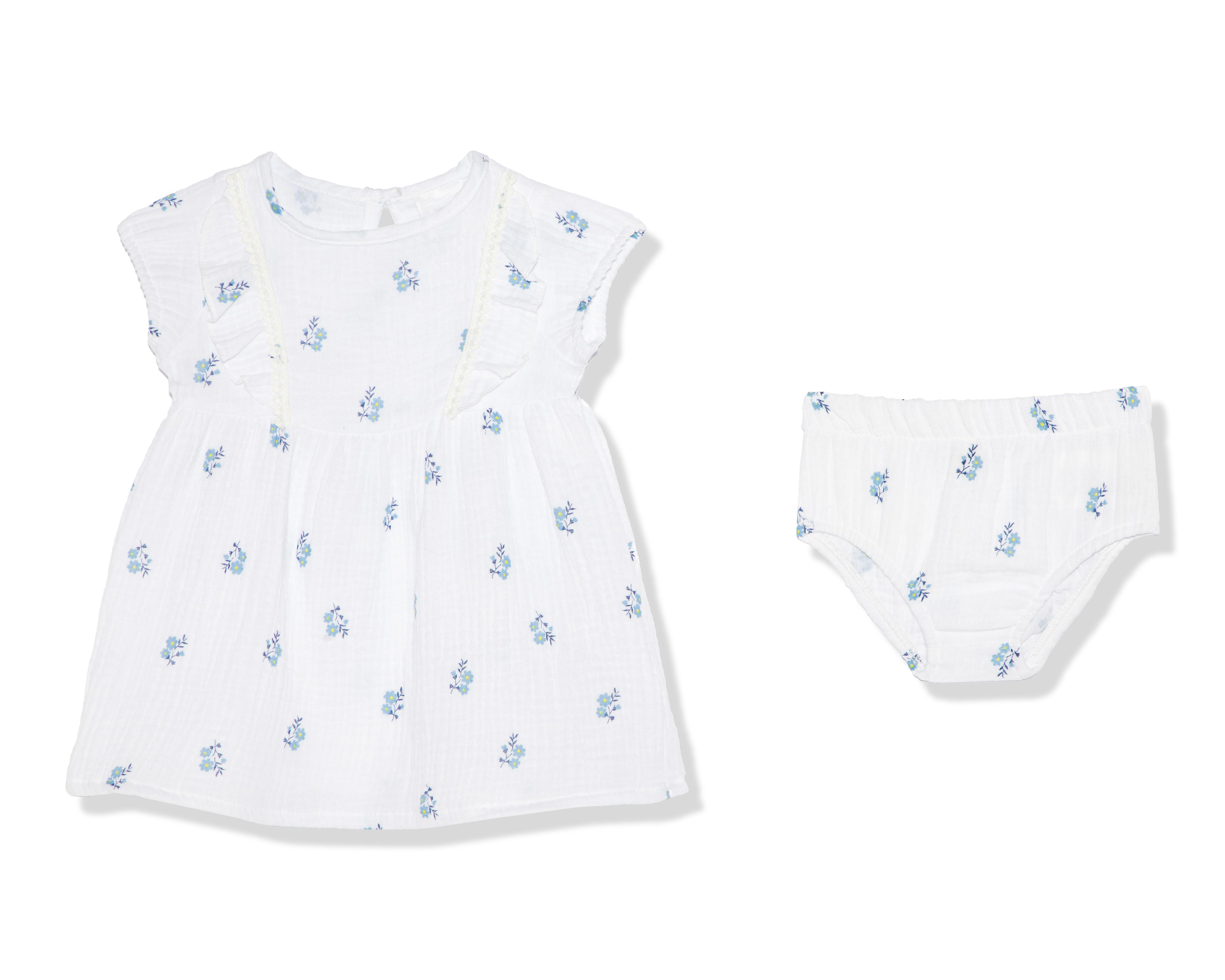Vestido para Bebé Niña Baby Colors Blanco 2 Piezas