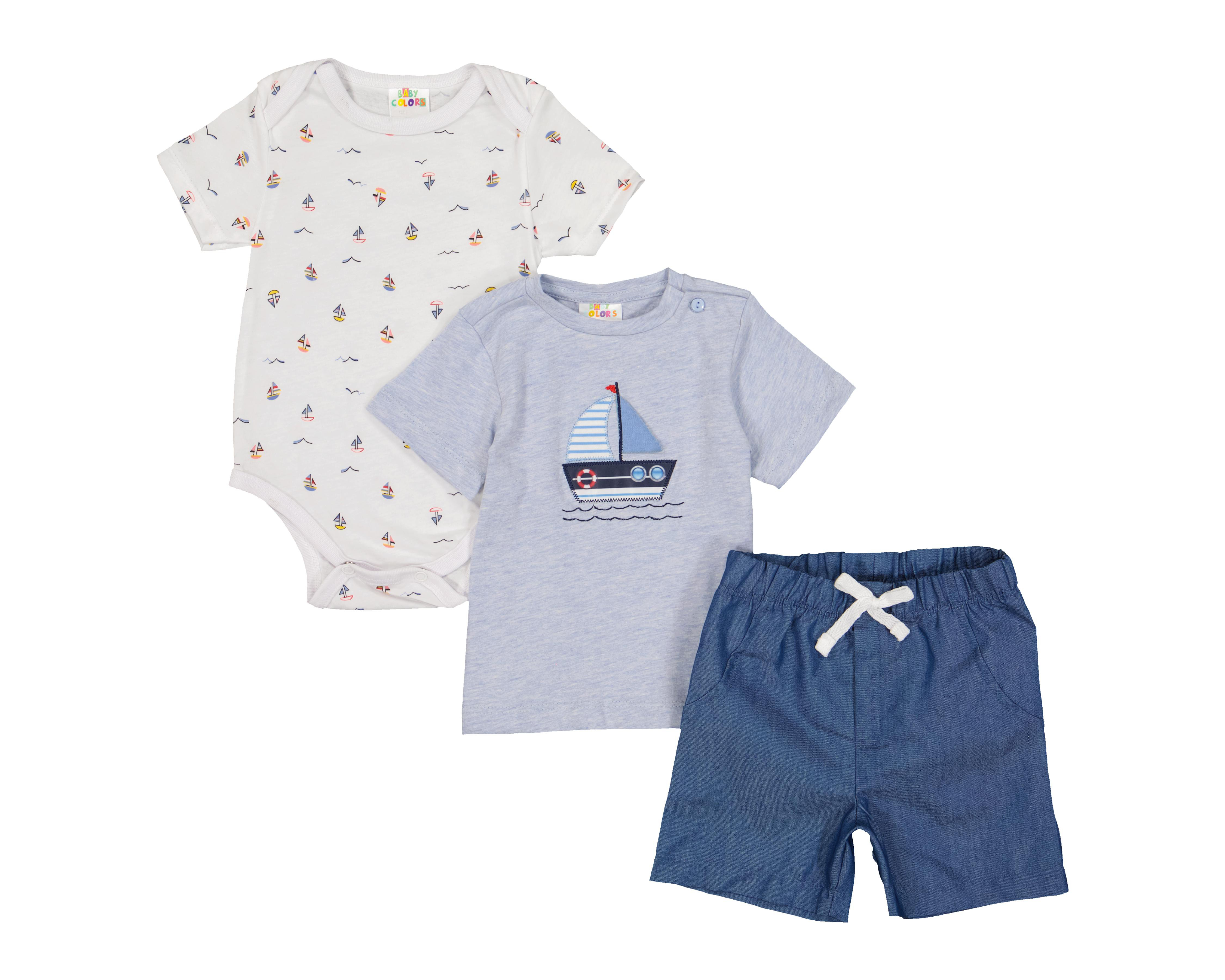 Foto 1 | Conjunto para Bebé Niño Baby Colors 3 Piezas