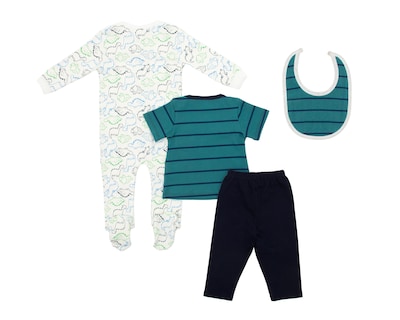 Foto 2 | Conjunto de Algodón para Bebé Niño Tricks 4 Piezas