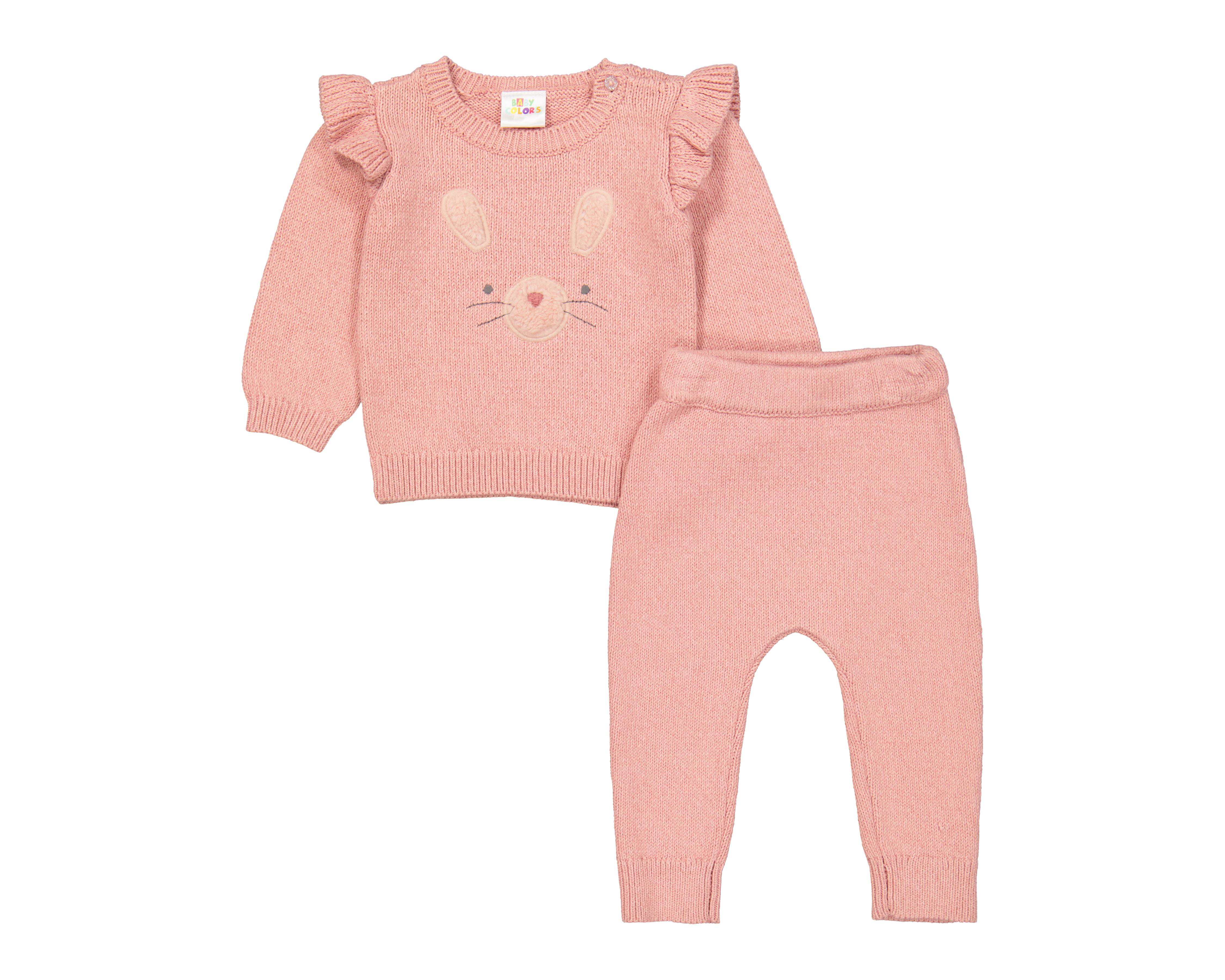 Foto 1 | Sudadera y Pantalón de Algodón para Bebé Niña Baby Colors