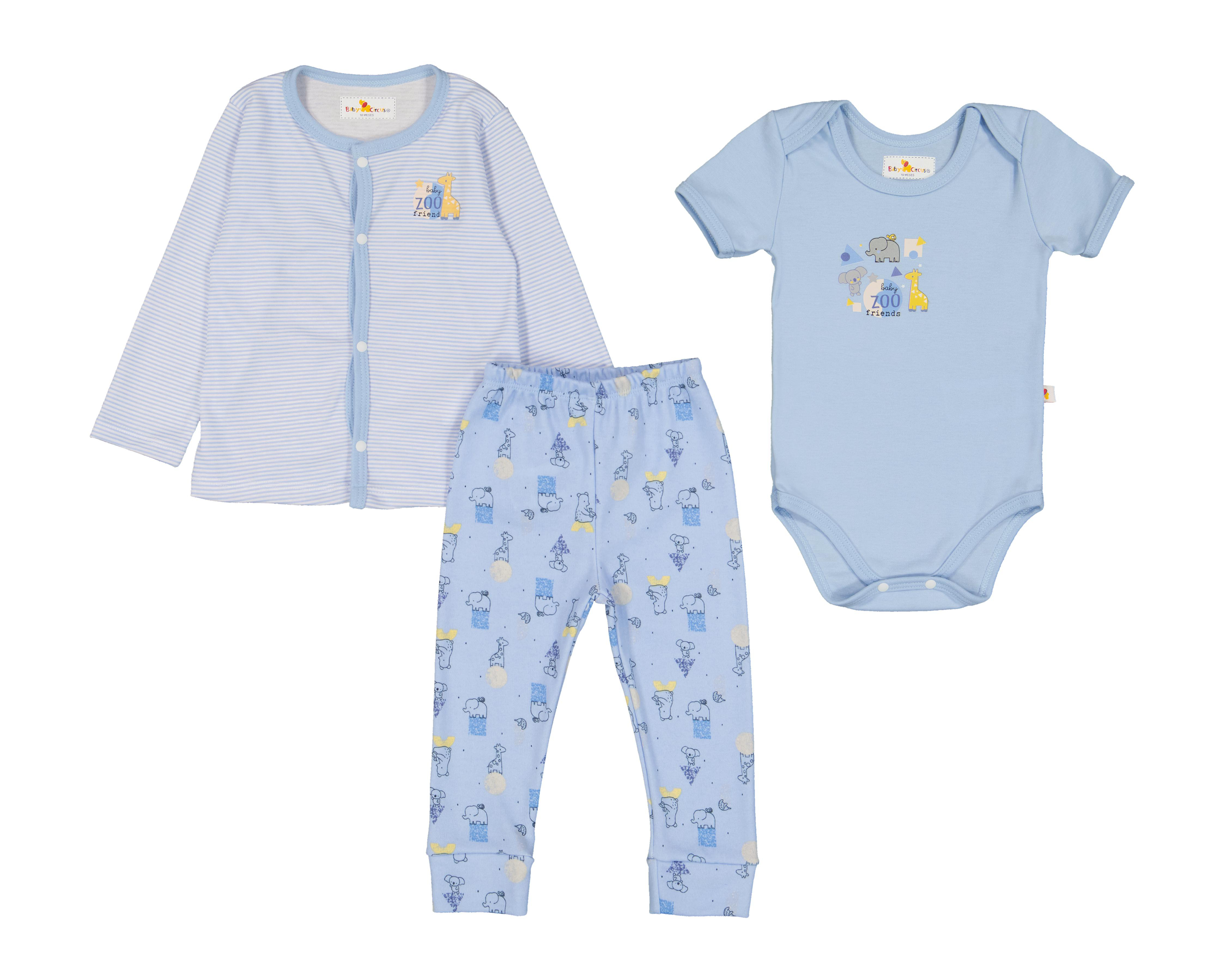 Foto 1 | Conjunto para Bebé Niño Baby Circus 3 Piezas