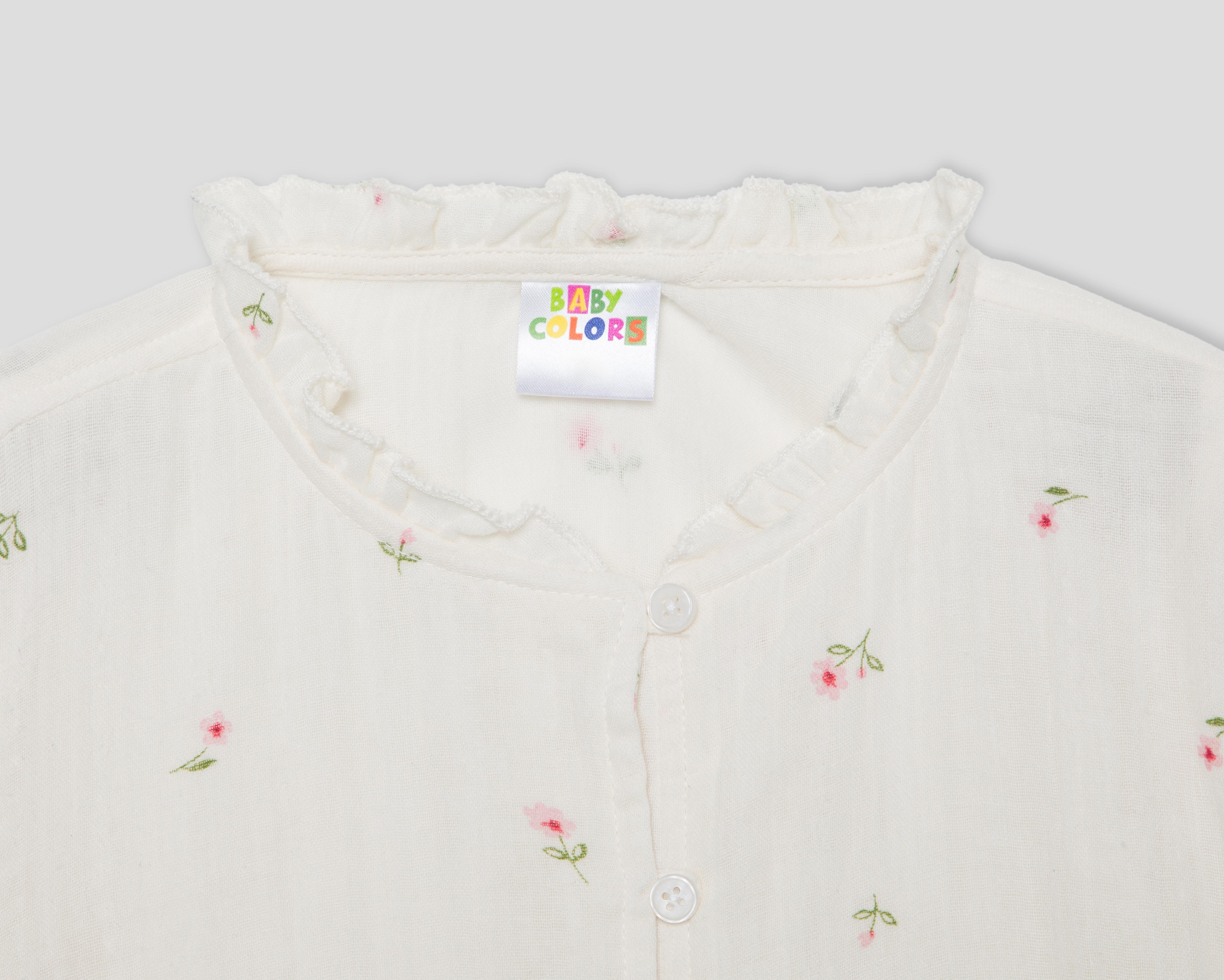 Foto 4 pulgar | Blusa para Bebé Niña Baby Colors de Algodón Manga Larga