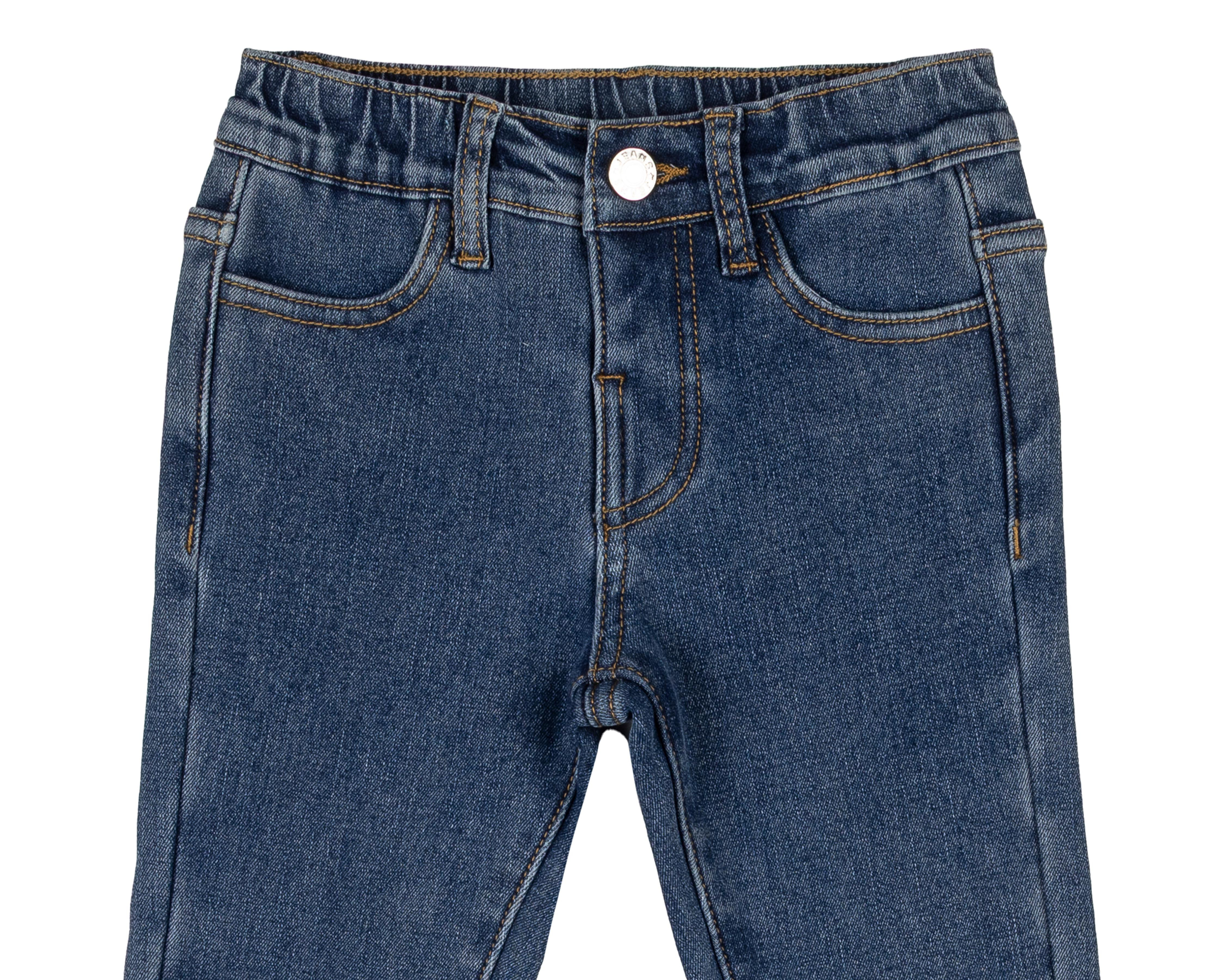 Foto 3 | Pantalón para Bebé Niña Baby Colors de Algodón Azul