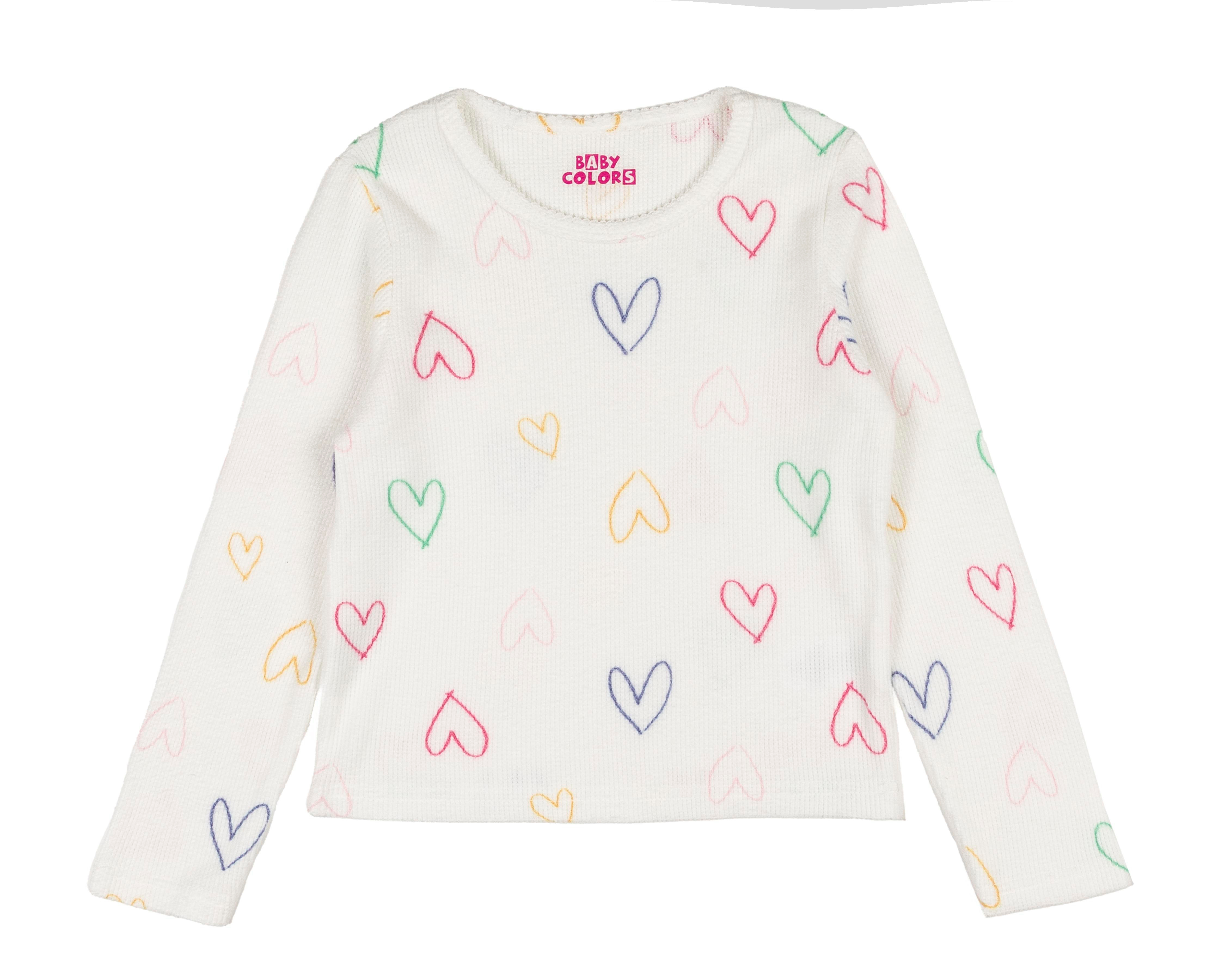 Foto 4 pulgar | Playera para Bebé Niña Baby Colors Manga Larga 2 Piezas