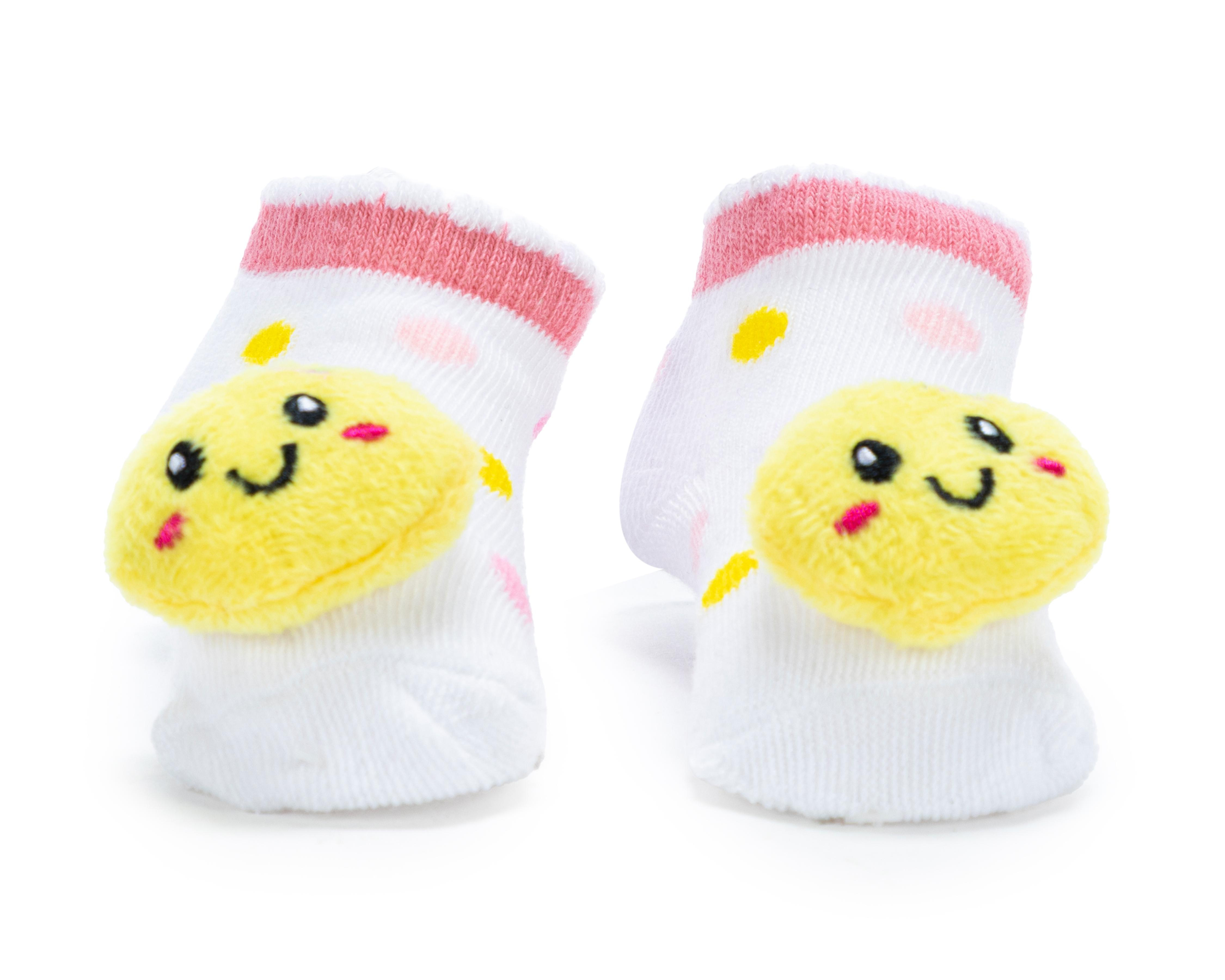 Foto 4 pulgar | Calcetas para Bebé Niña Baby Colors 3 Pares
