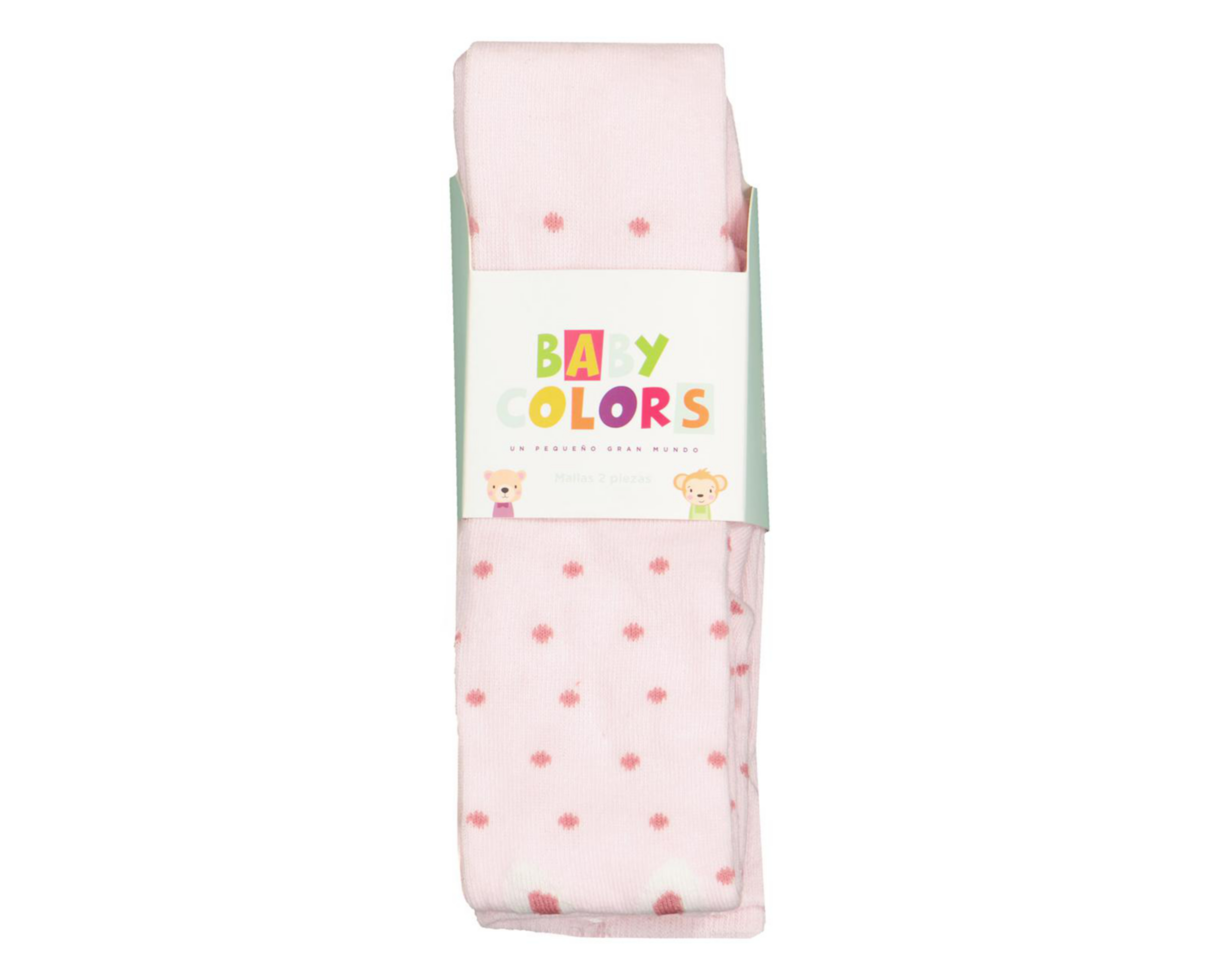 Foto 5 pulgar | Mallas Rosas para Niña con Estampado de Puntos 2 Piezas