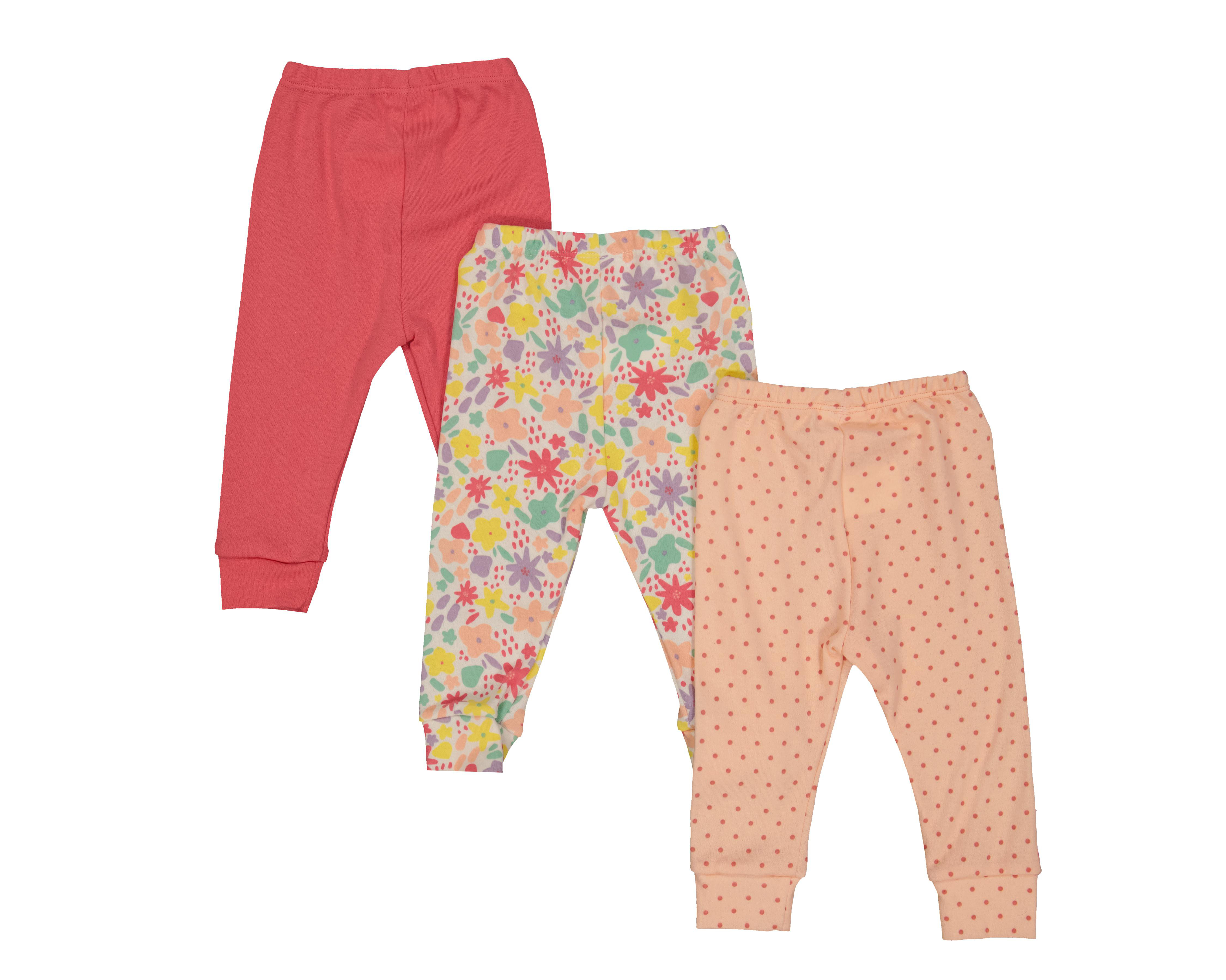 Foto 3 pulgar | Pantalón para Bebé Niña Baby Colors Estampado 3 Piezas