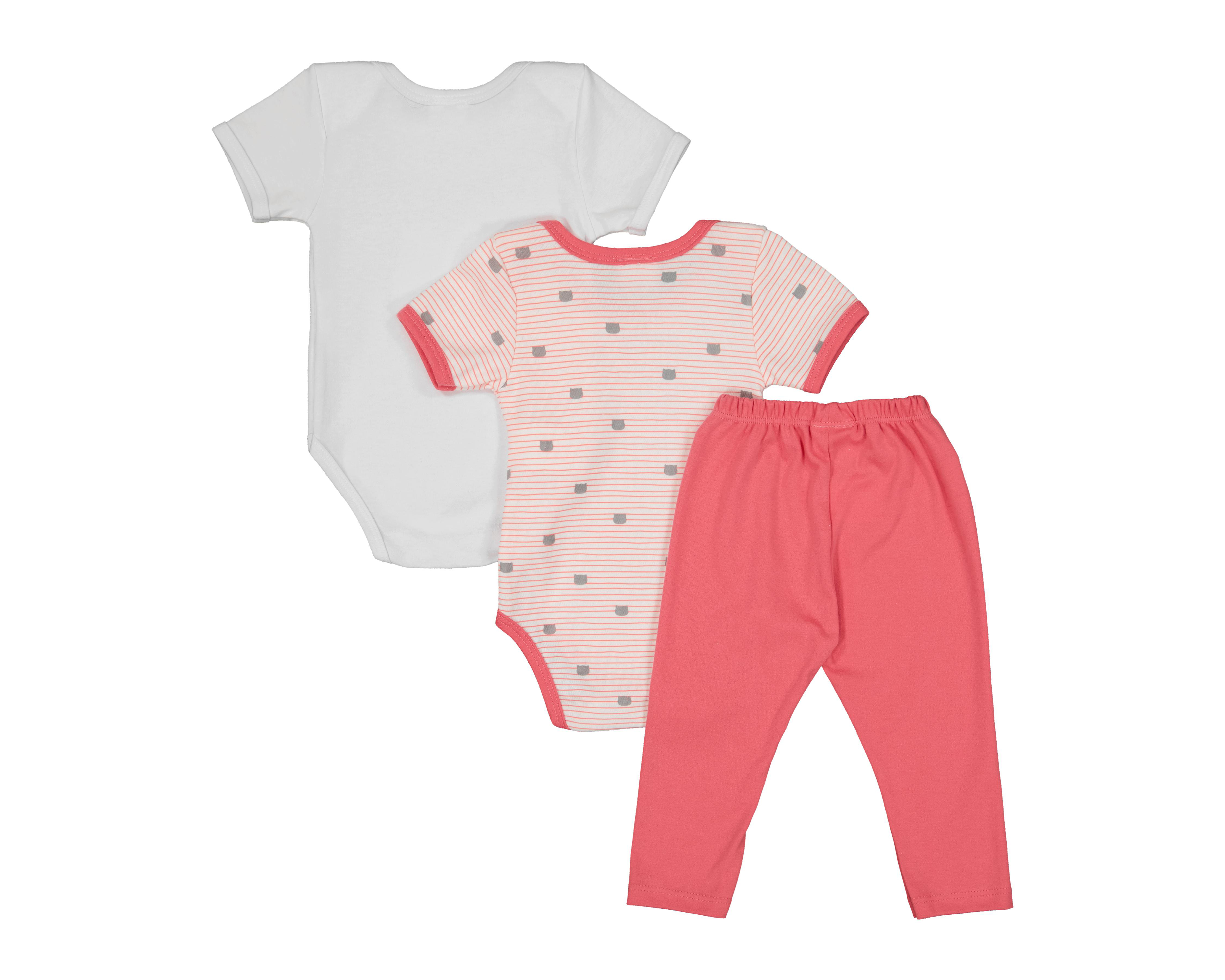 Foto 2 | Conjunto para Bebé Niña Baby Colors Estampado 3 Piezas