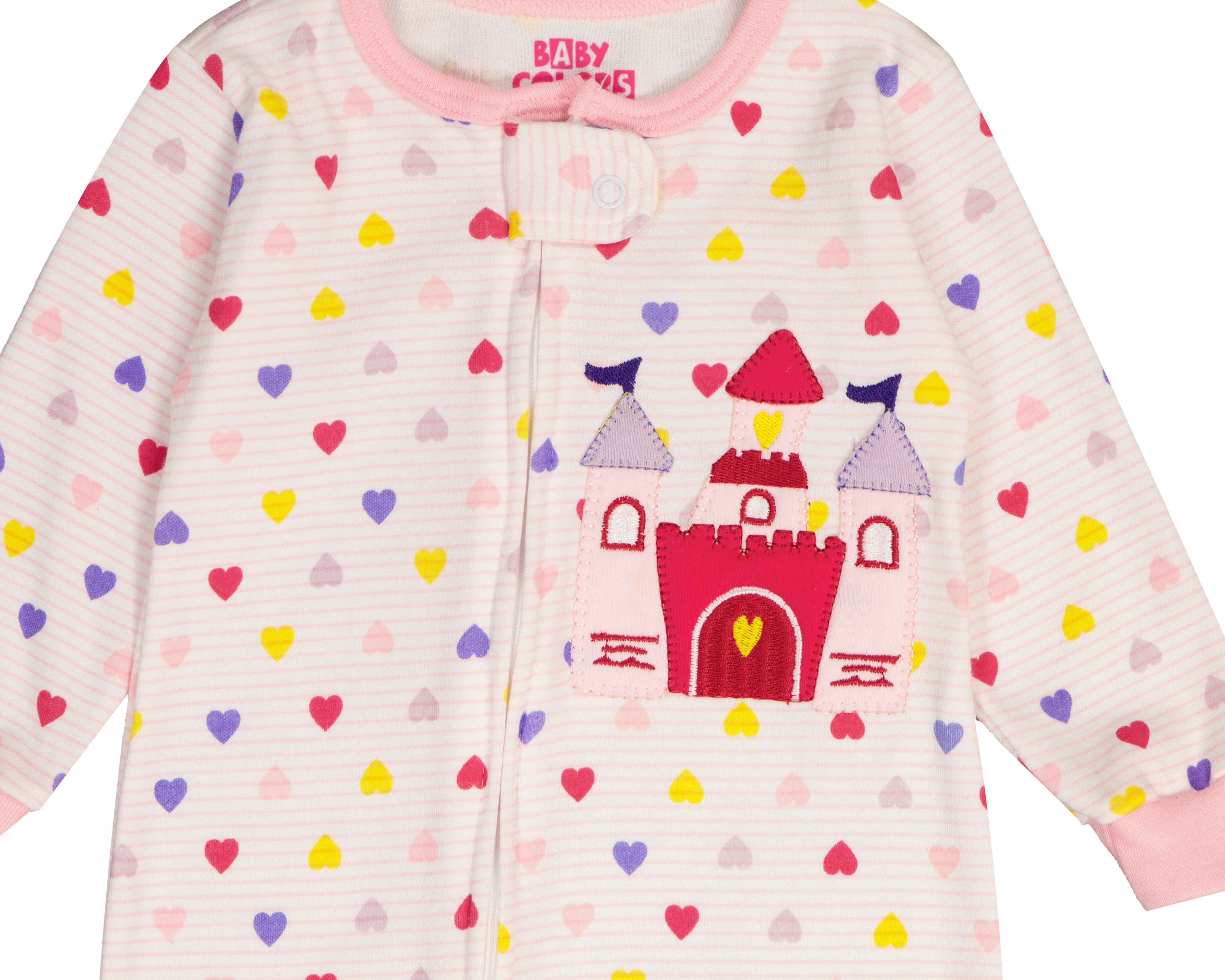 Foto 4 pulgar | Mameluco para Bebé Niña Baby Colors de Corazones