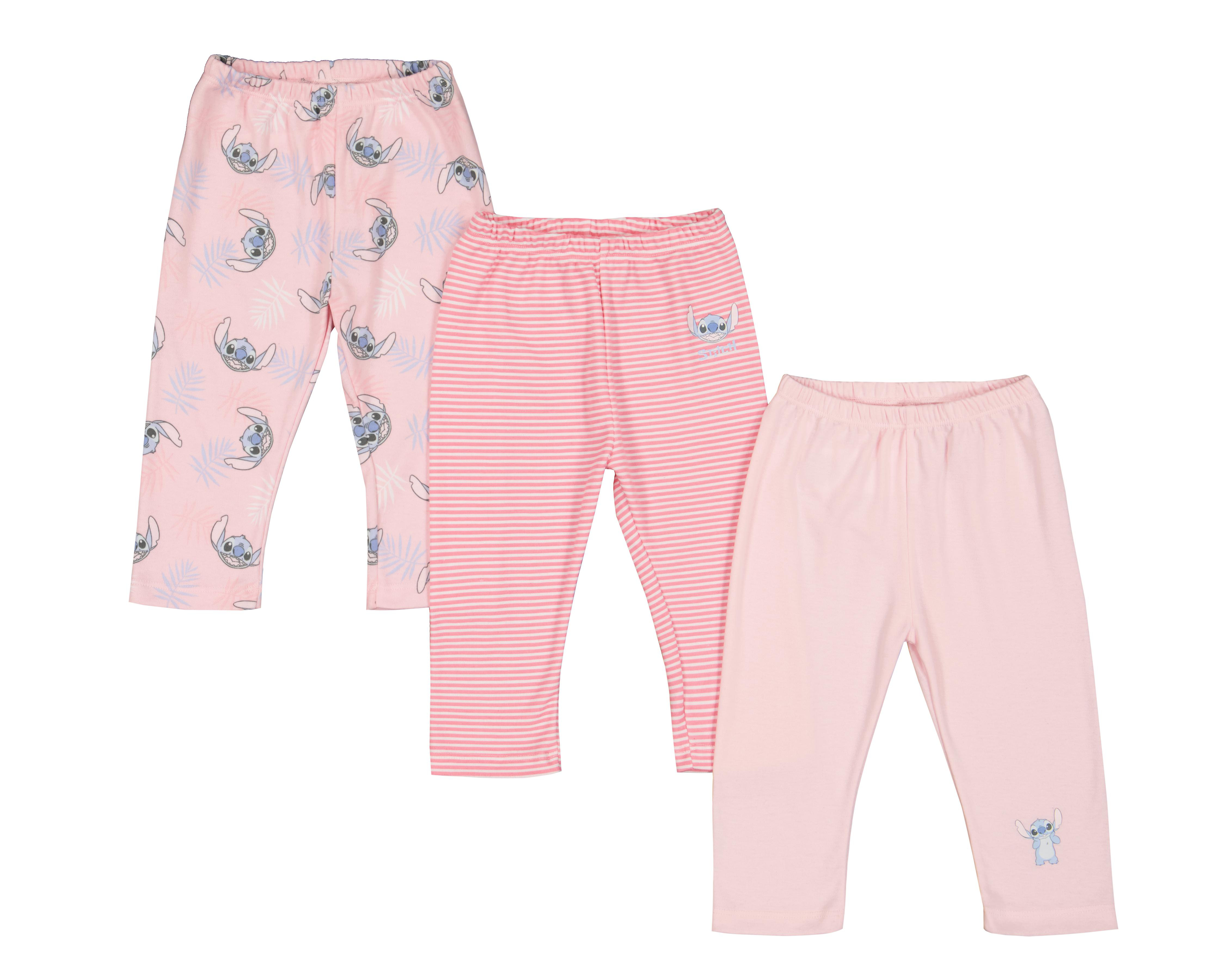 Foto 1 | Pantalón para Bebé Niña Disney Baby Stitch 3 Piezas