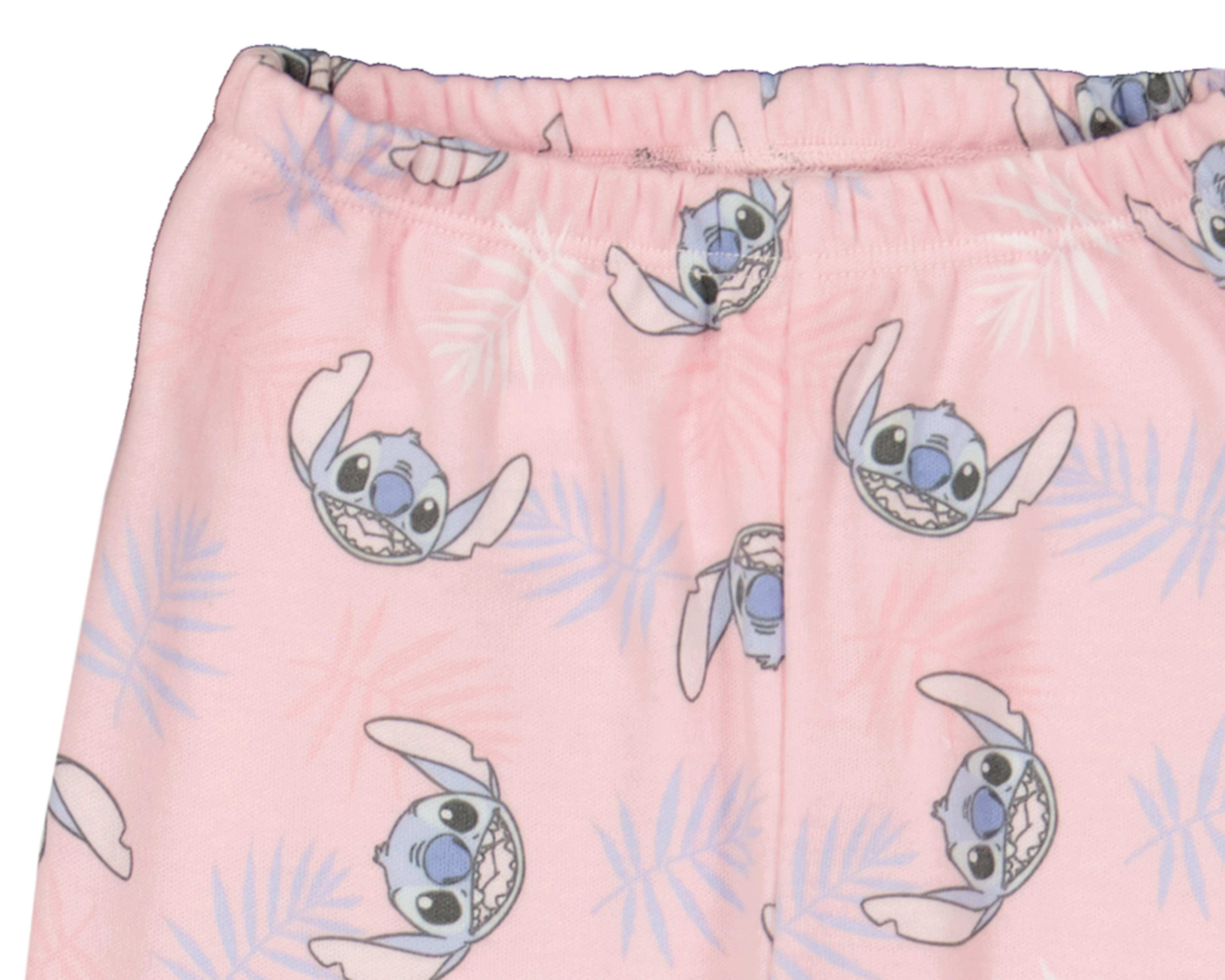 Foto 4 pulgar | Pantalón para Bebé Niña Disney Baby Stitch 3 Piezas
