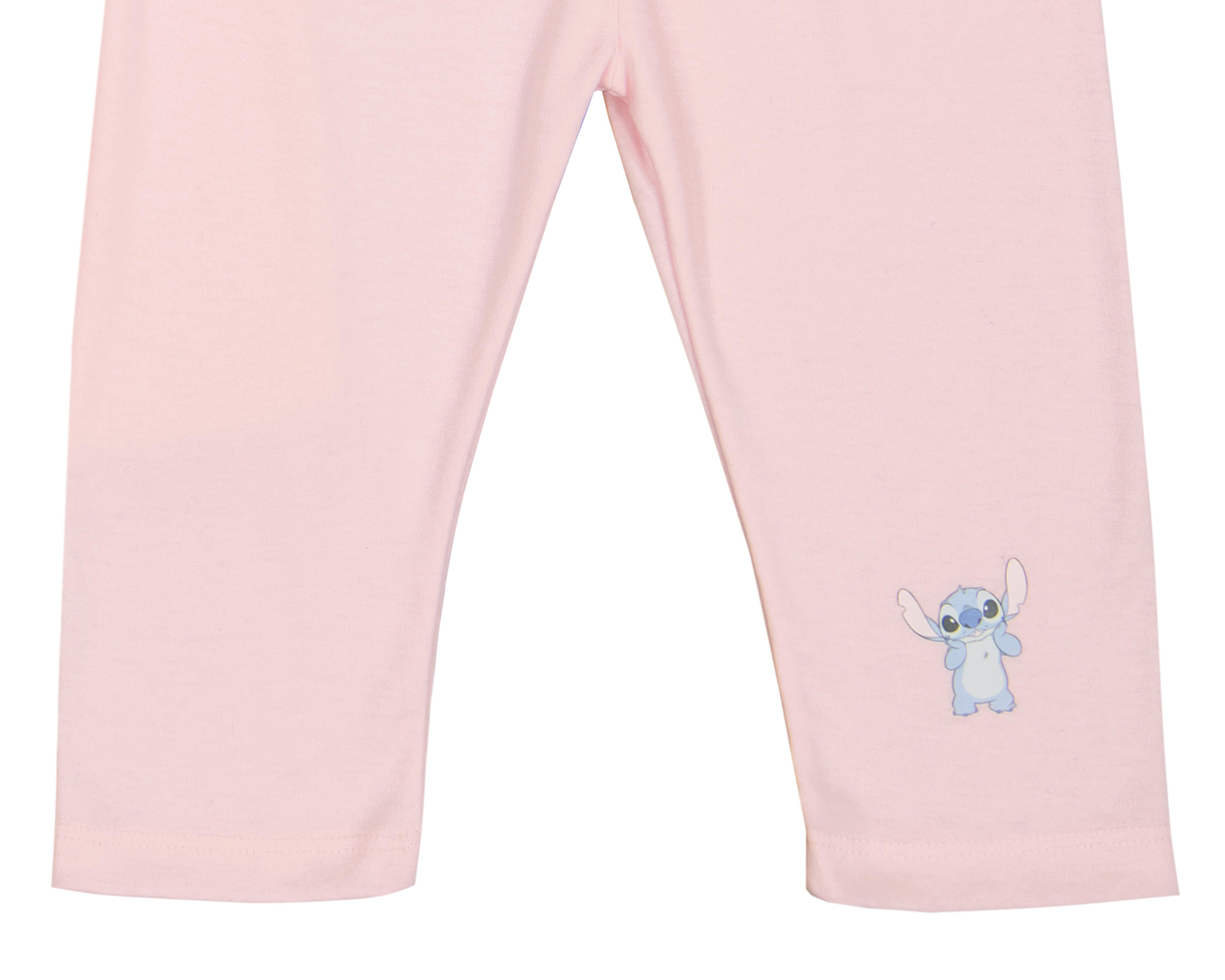 Foto 6 pulgar | Pantalón para Bebé Niña Disney Baby Stitch 3 Piezas