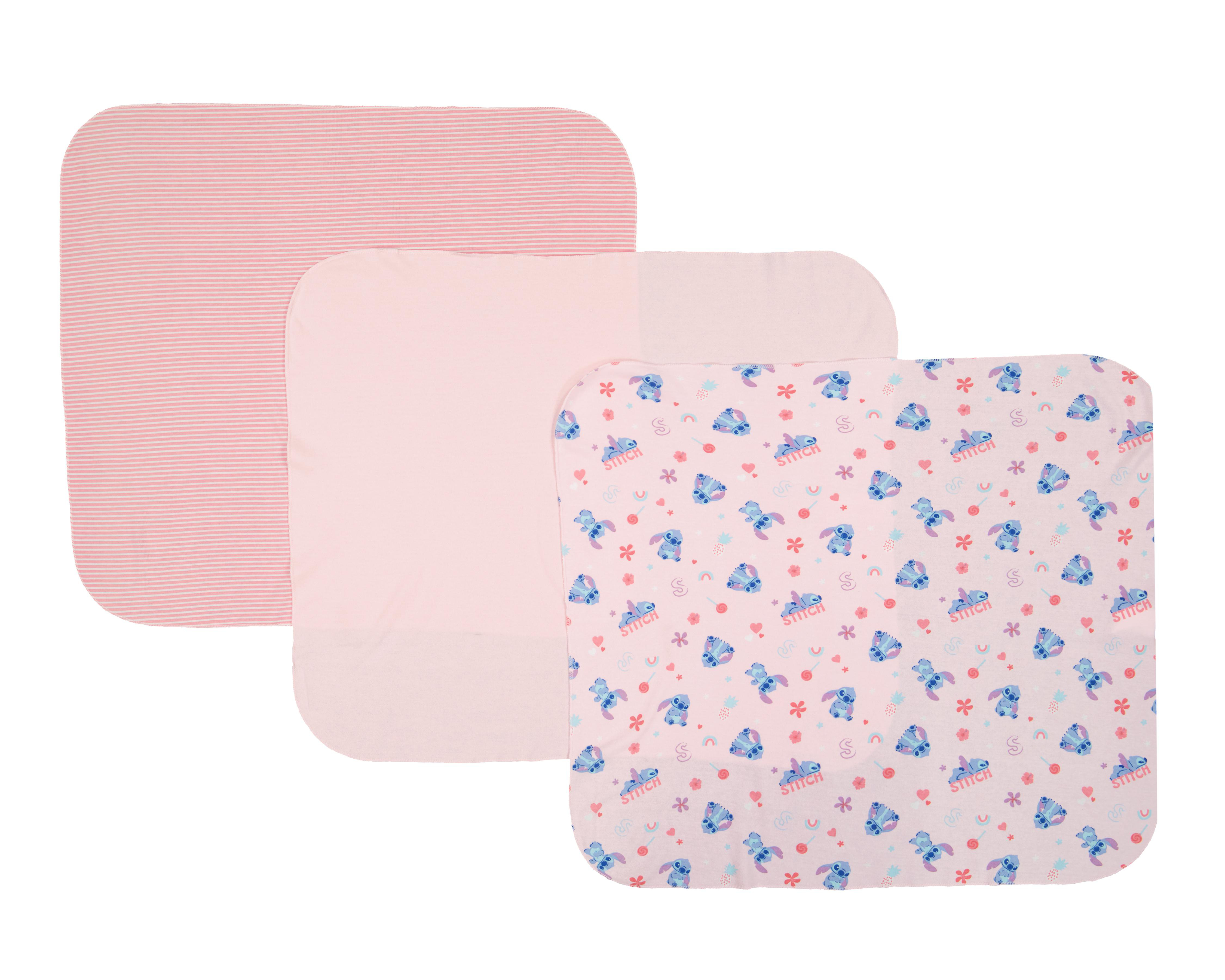 Sábana para Bebé Disney Stitch Rosa 3 Piezas