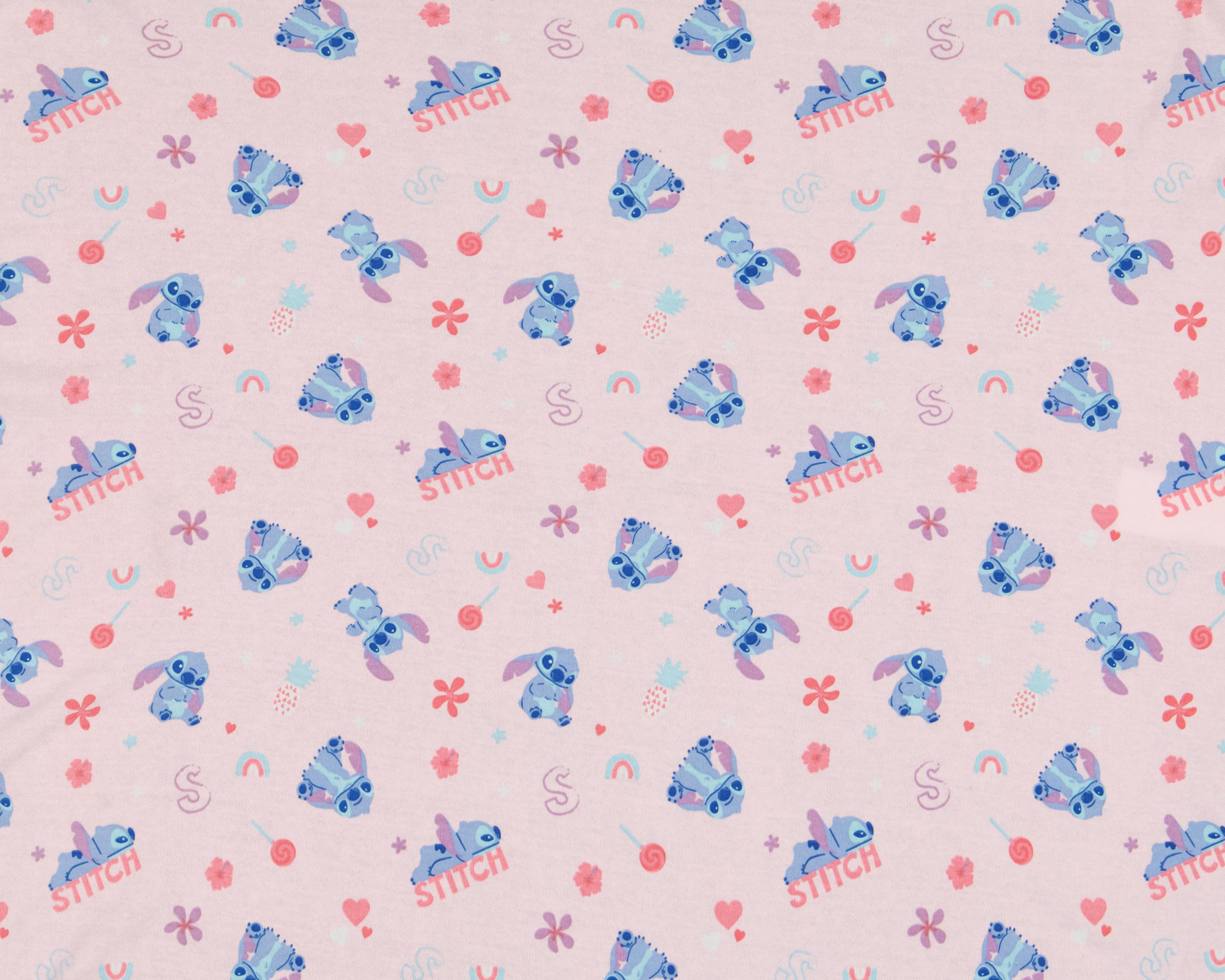 Foto 4 pulgar | Sábana para Bebé Disney Stitch Rosa 3 Piezas