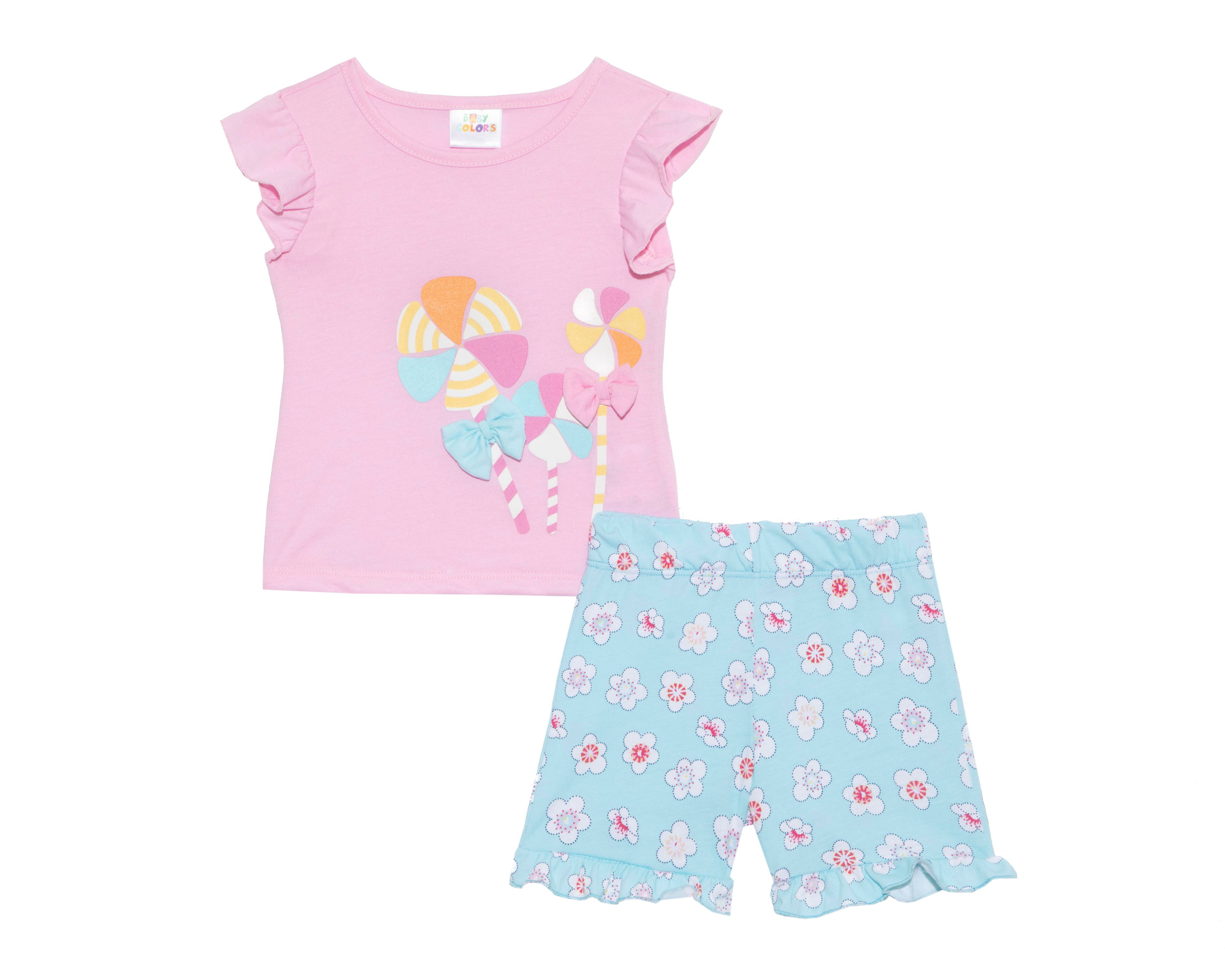 Foto 1 | Short y Playera para Bebé Niña Baby Colors