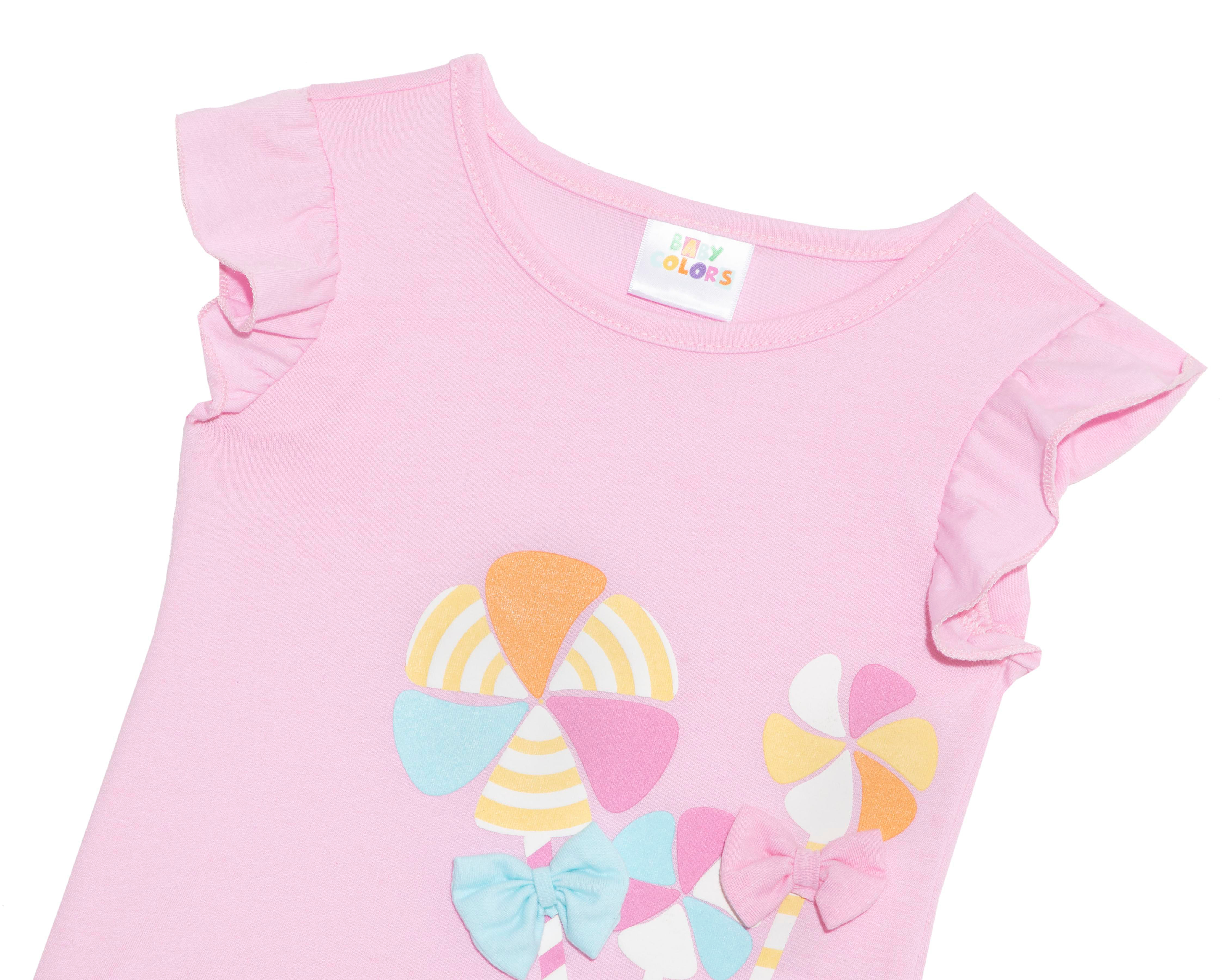 Foto 4 pulgar | Short y Playera para Bebé Niña Baby Colors