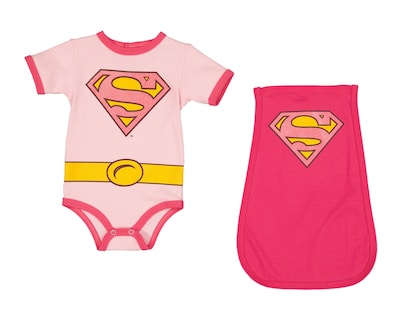 Foto 1 | Pañalero para Bebé Niña Super Girl de Algodón Rosa