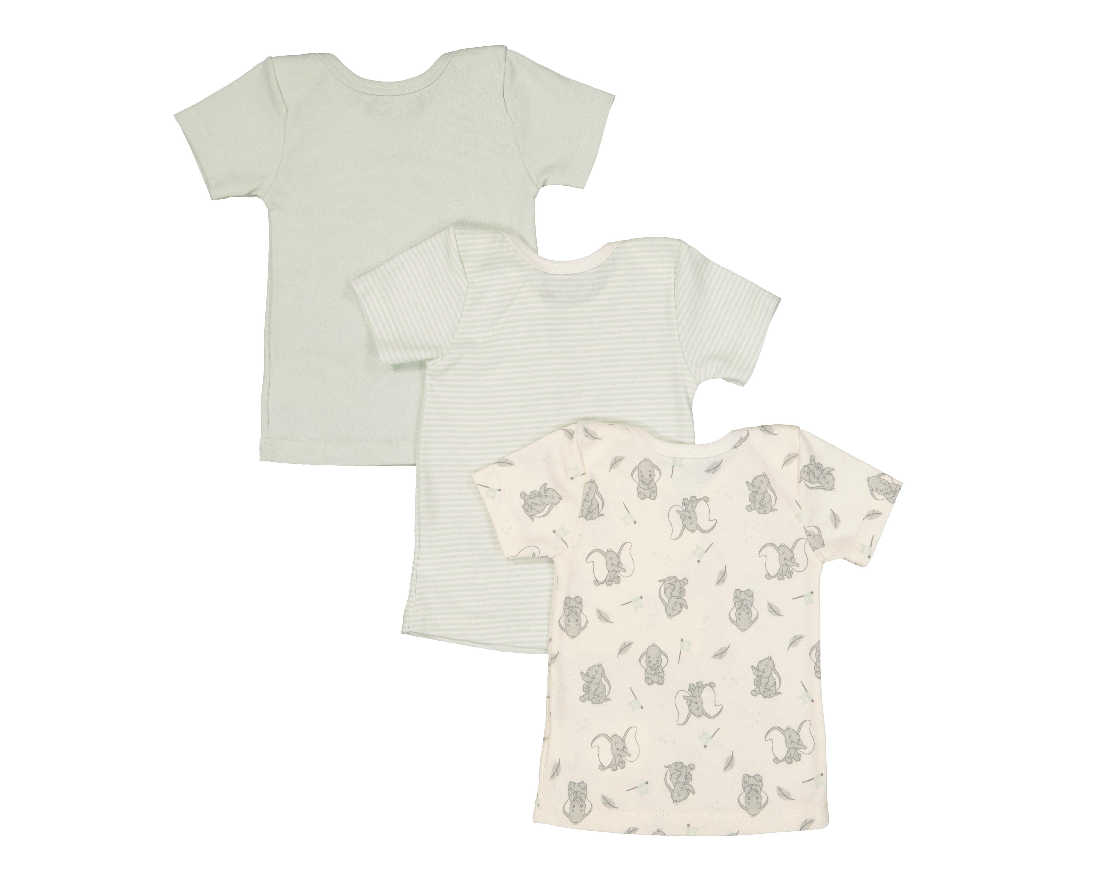 Foto 2 | Camiseta para Bebé Disney Baby Multicolor 3 Piezas