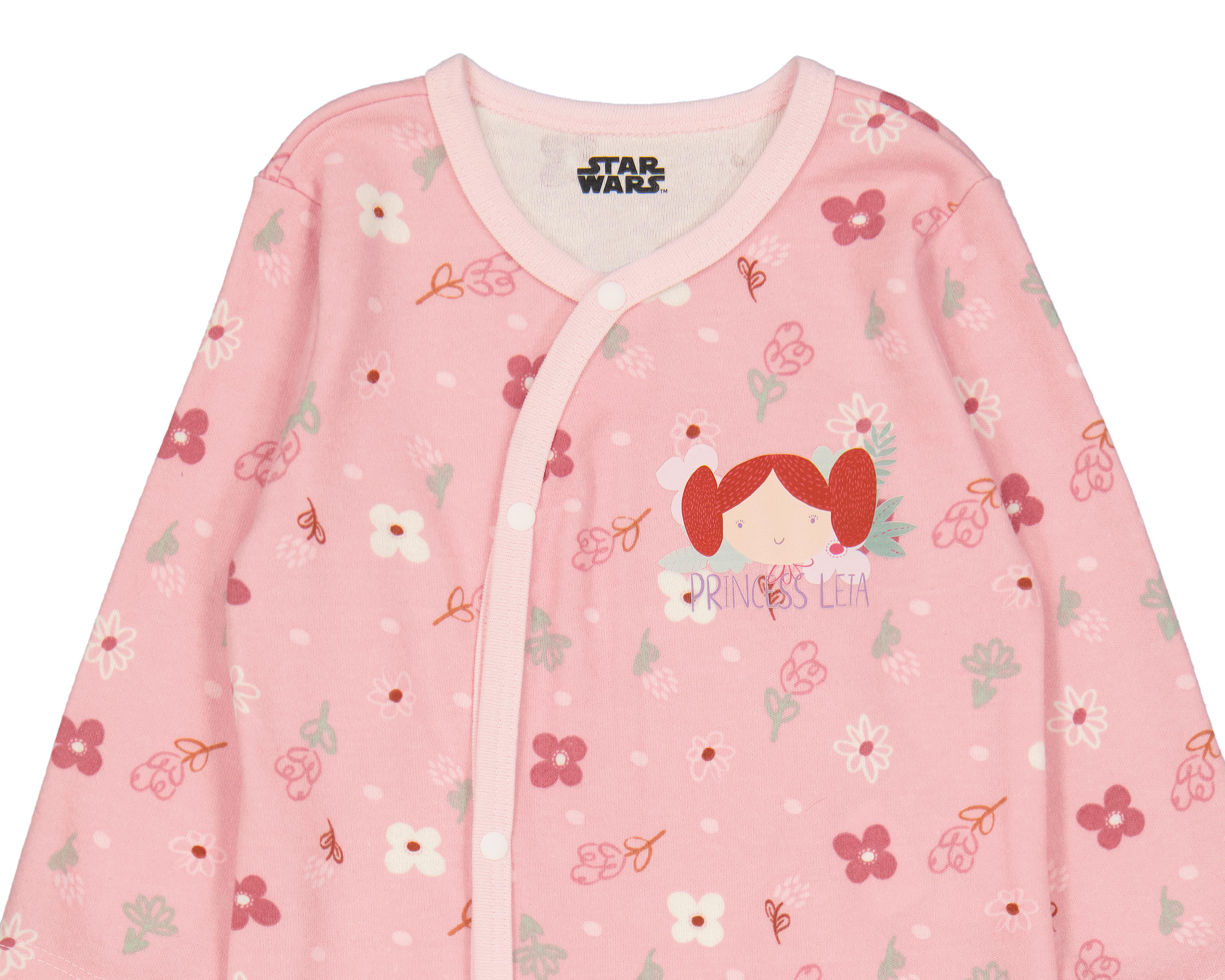 Foto 4 pulgar | Mameluco para Bebé Niña Disney Baby Star Wars