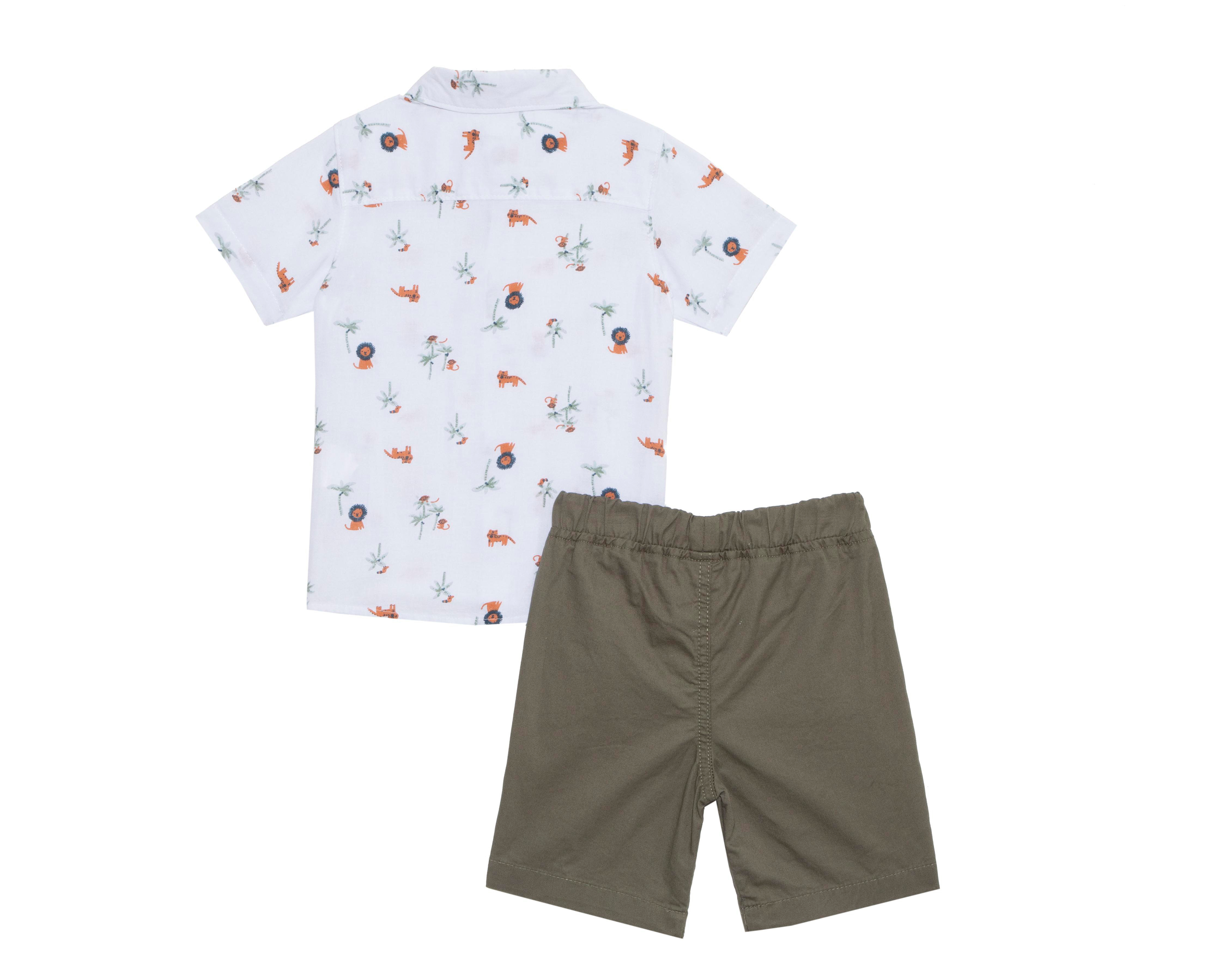Foto 2 | Short y Camisa de Algodón para Bebé Niño Baby Colors