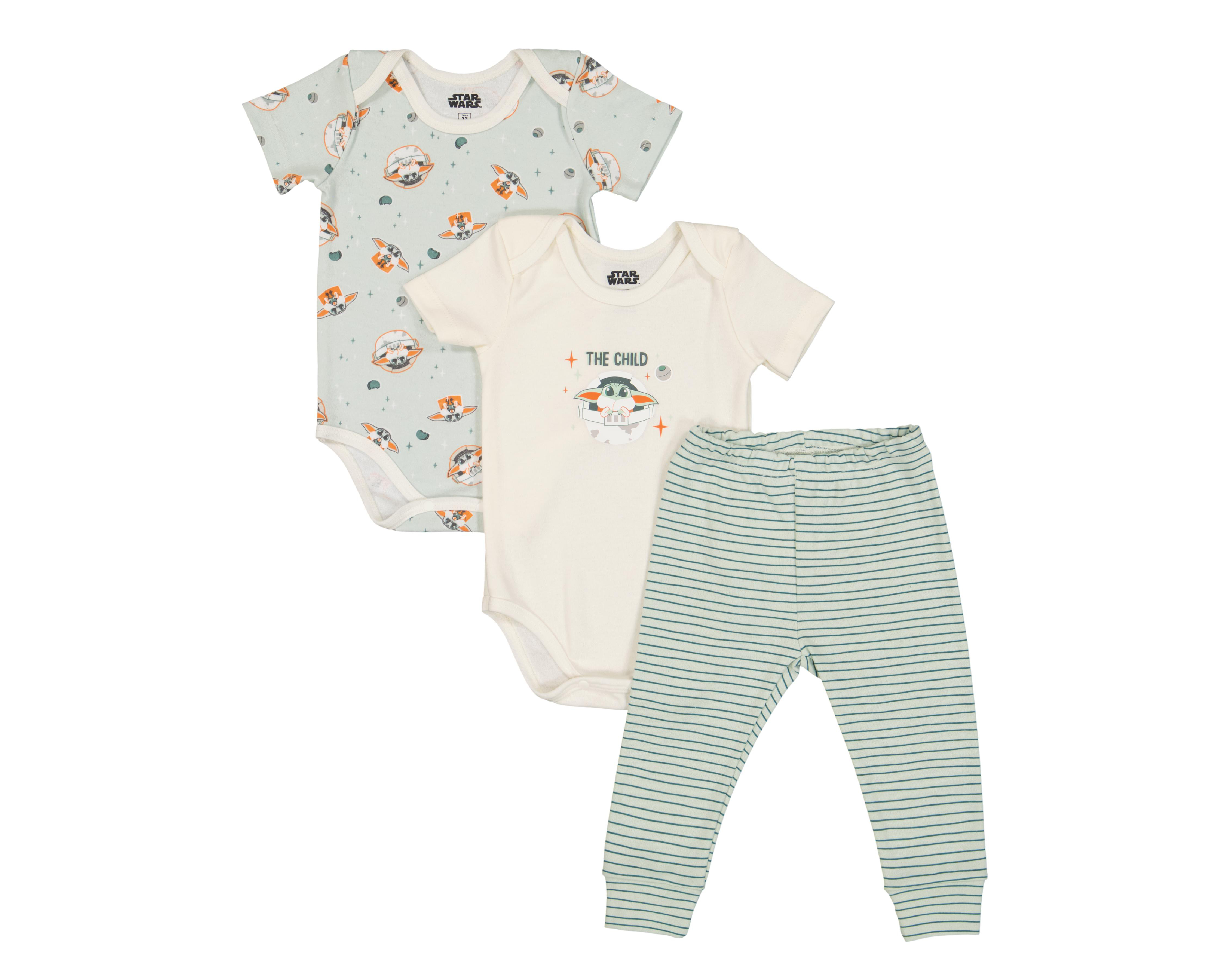 Pañaleros para Bebé Niño Disney Baby Grogu 3 Piezas
