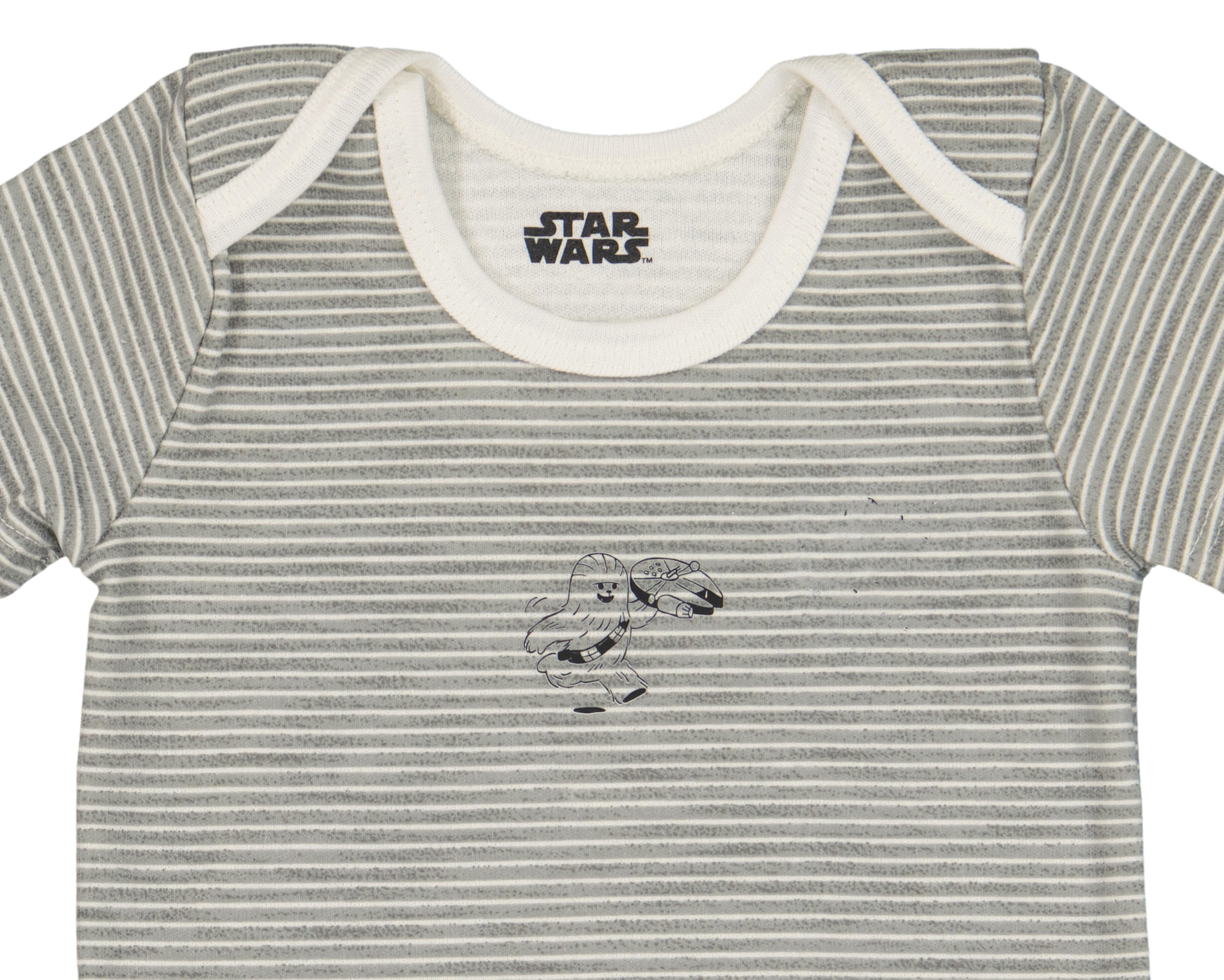 Foto 4 pulgar | Pañalero para Bebé Niño Disney Baby Star Wars 3 Piezas