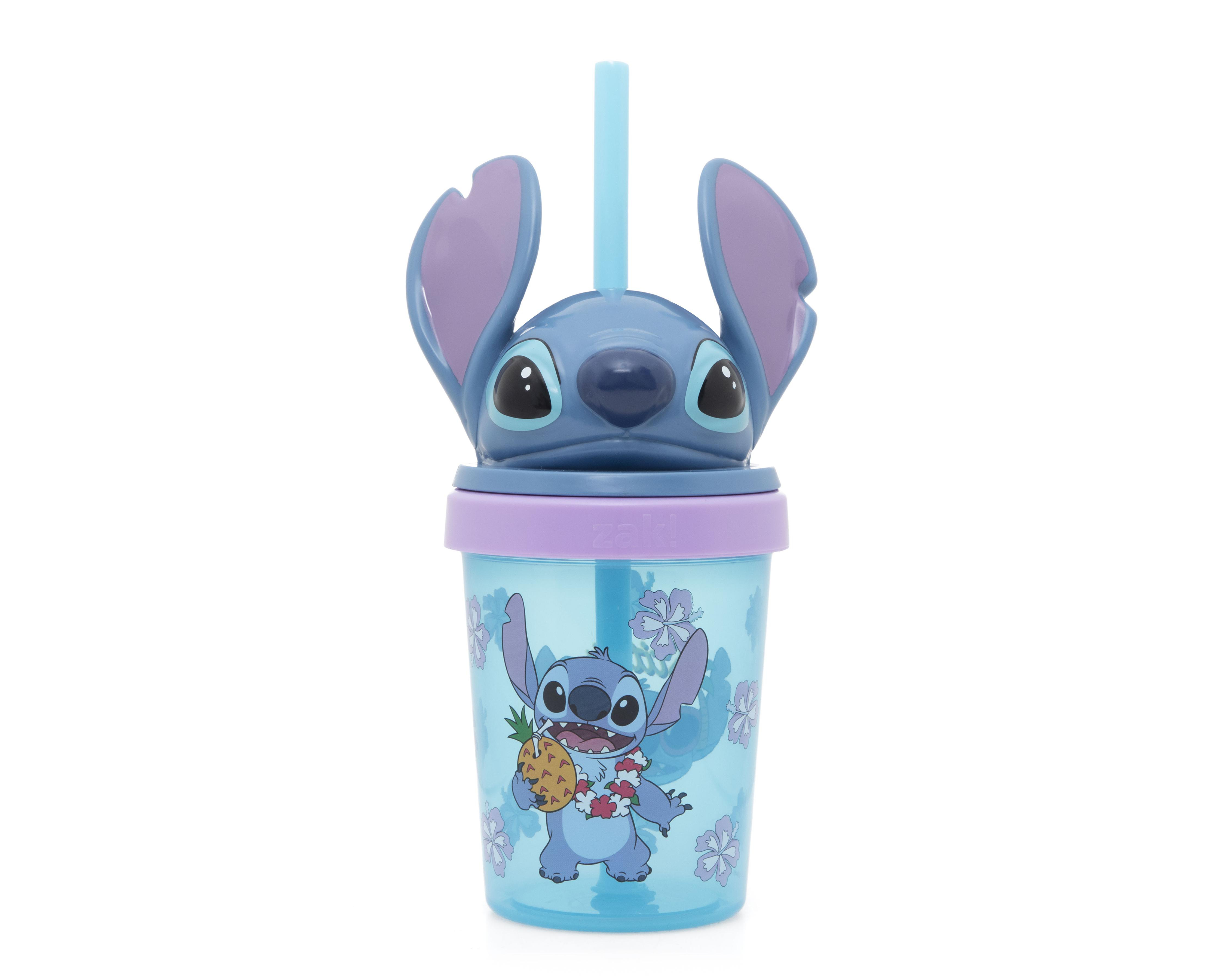 Foto 2 pulgar | Vaso con Popote de Plástico Stitch 400 ml