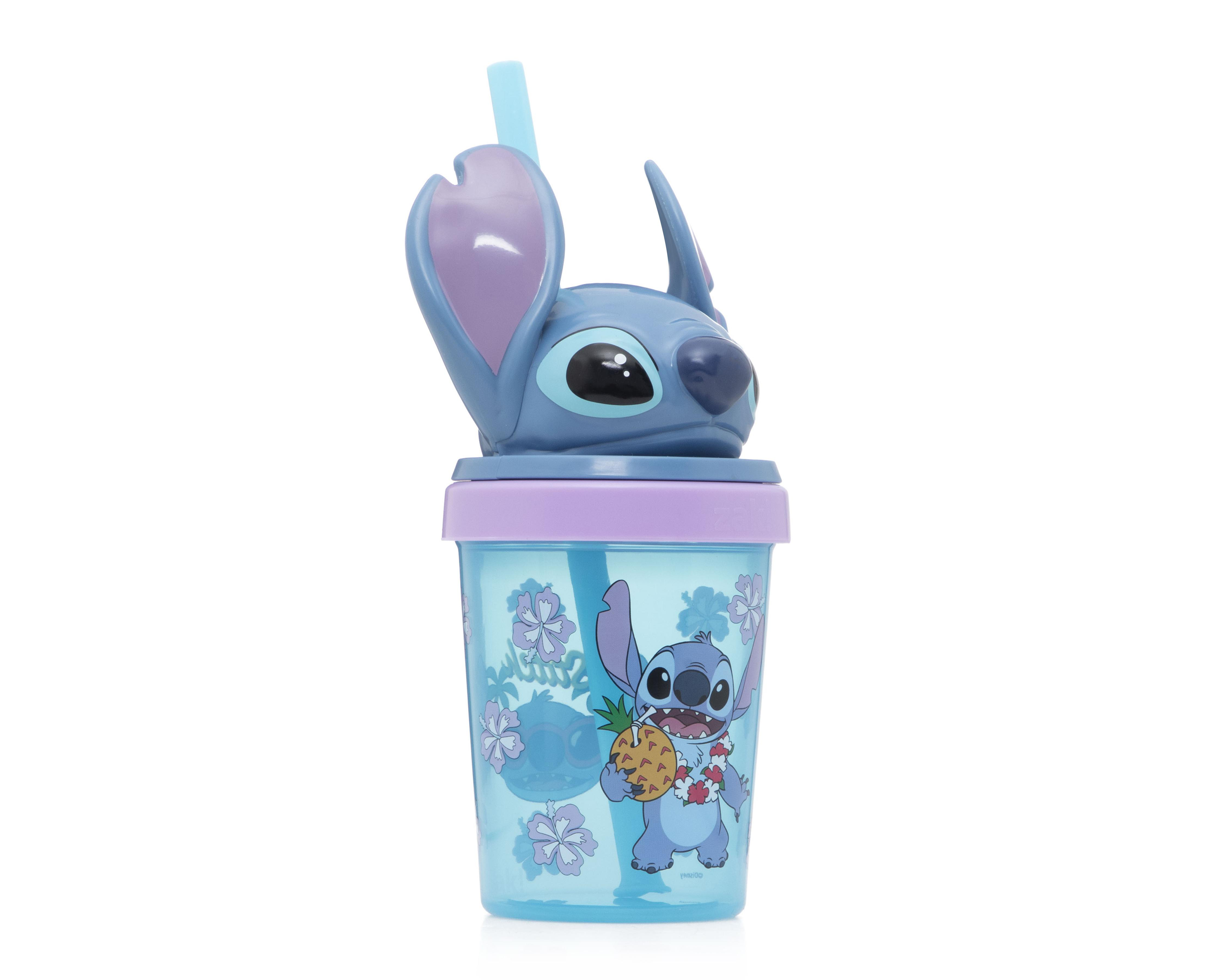 Foto 3 pulgar | Vaso con Popote de Plástico Stitch 400 ml