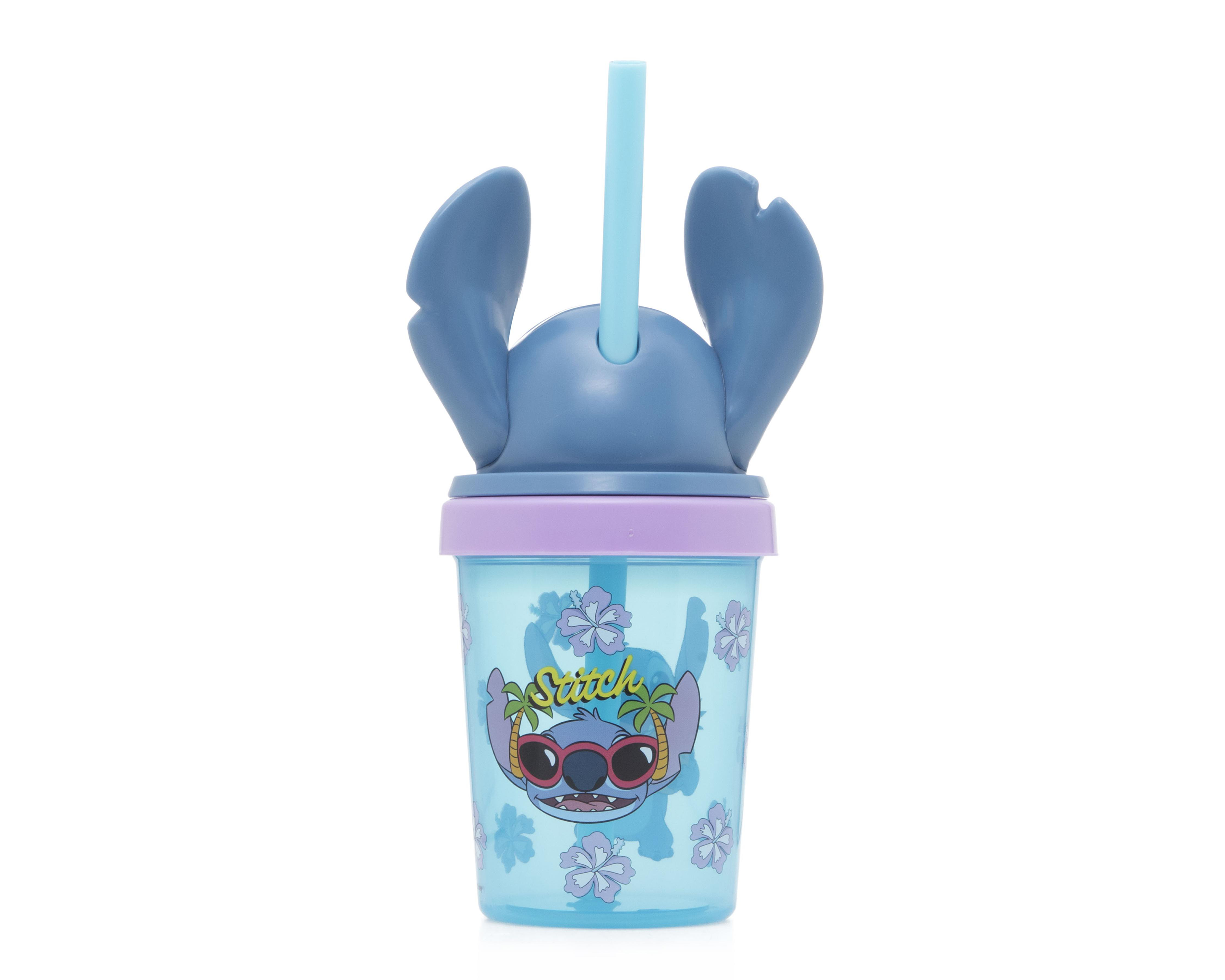 Foto 4 pulgar | Vaso con Popote de Plástico Stitch 400 ml