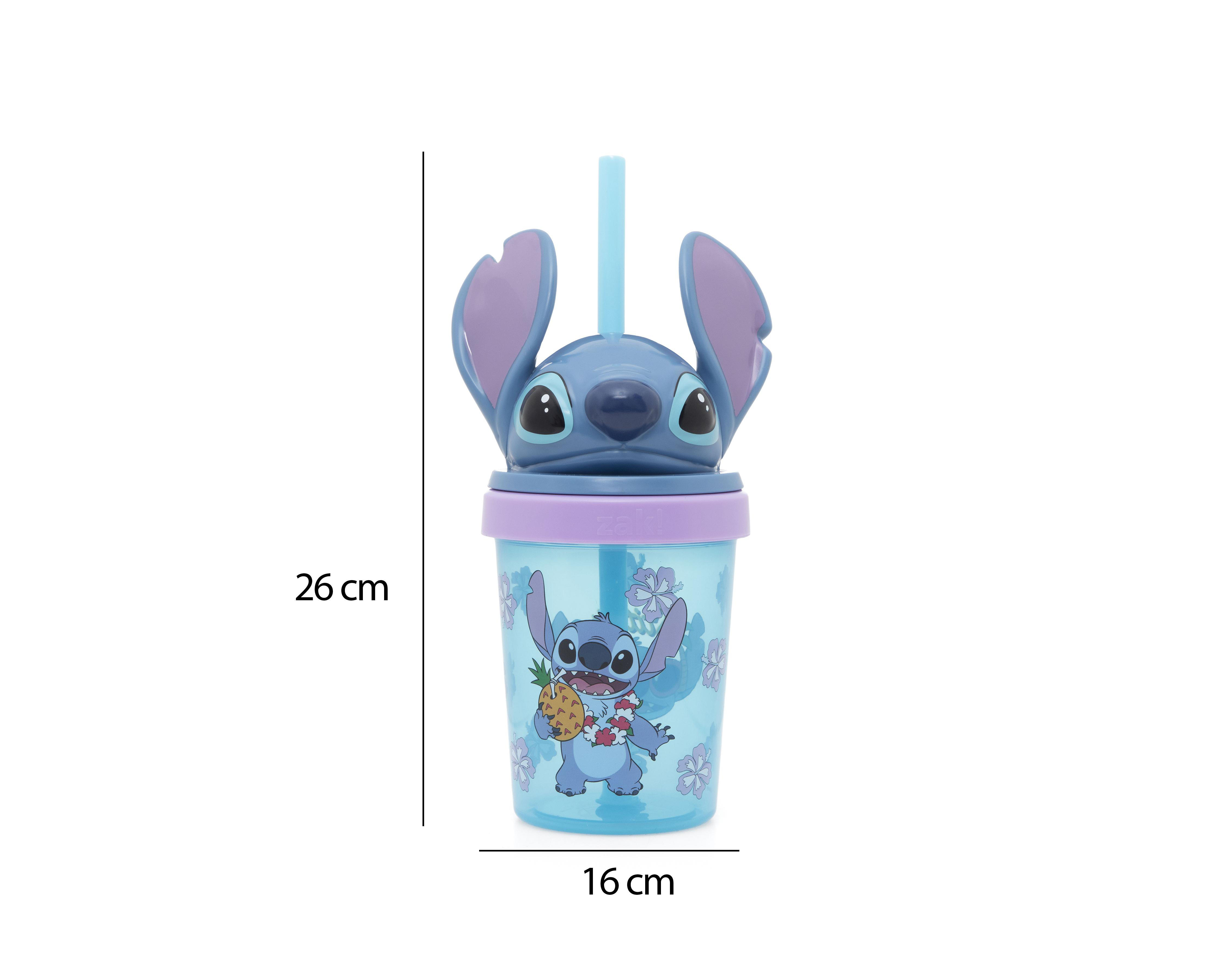 Foto 6 pulgar | Vaso con Popote de Plástico Stitch 400 ml