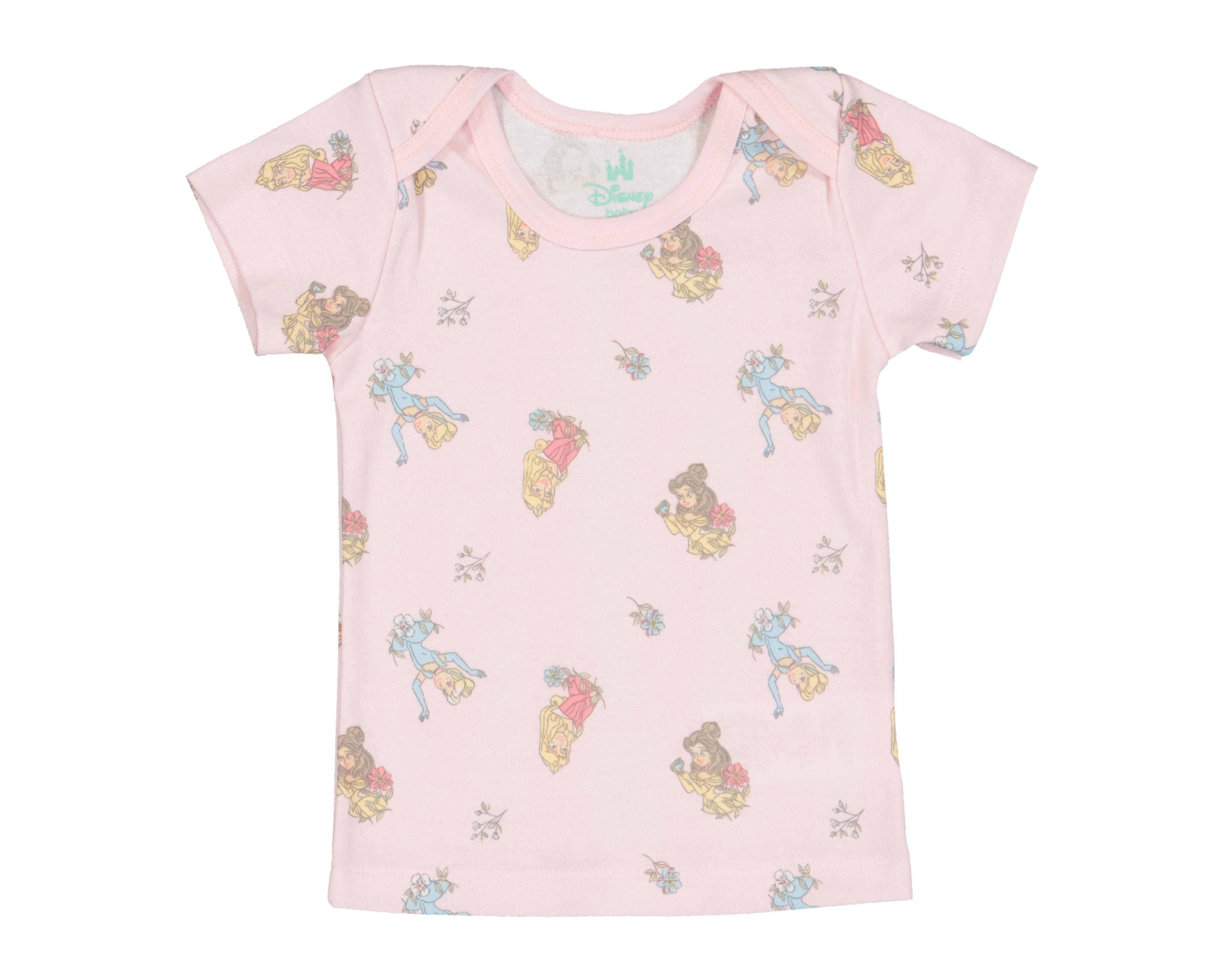 Foto 4 pulgar | Camiseta para Bebé Niña Disney Baby Multicolor 3 Piezas