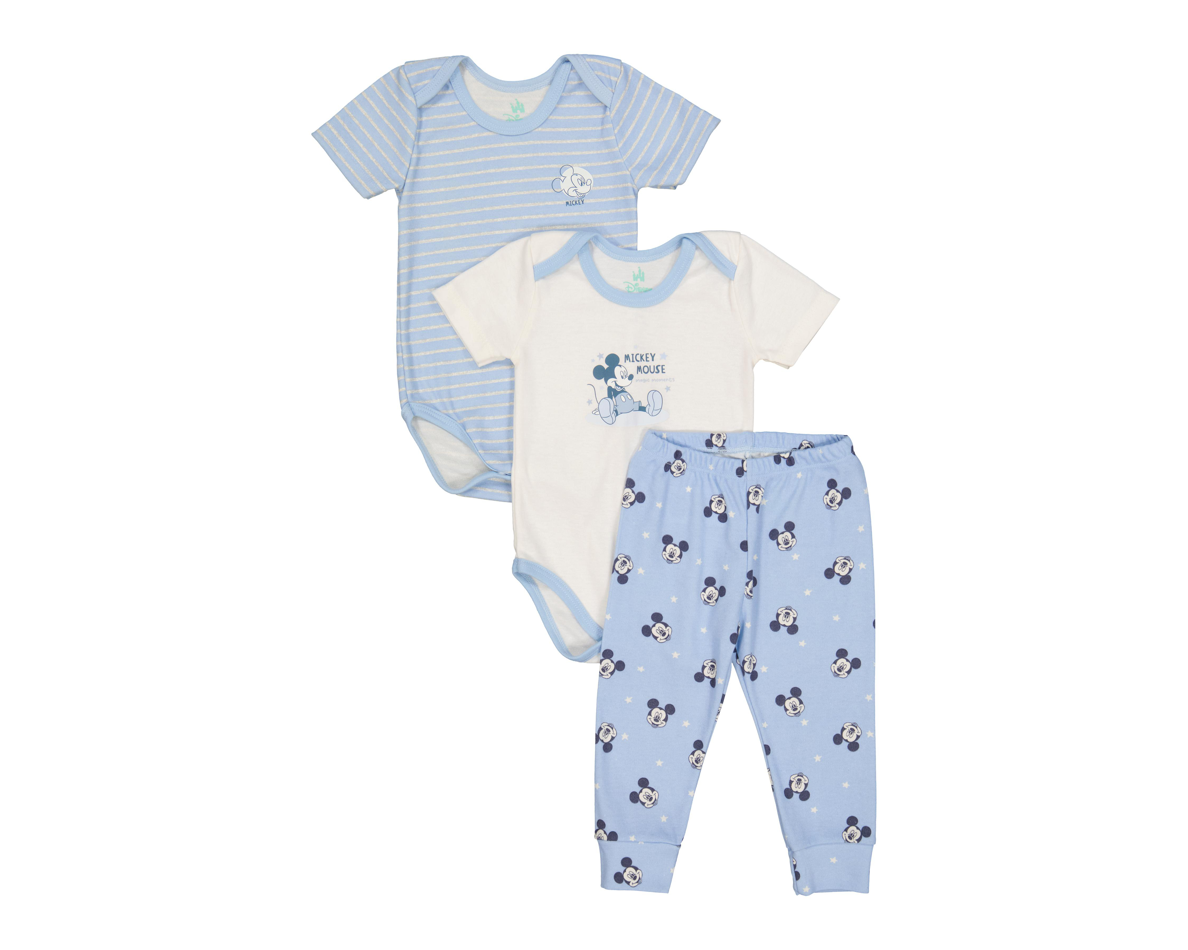 Conjunto para Bebé Niño Disney Mickey Mouse 3 Piezas