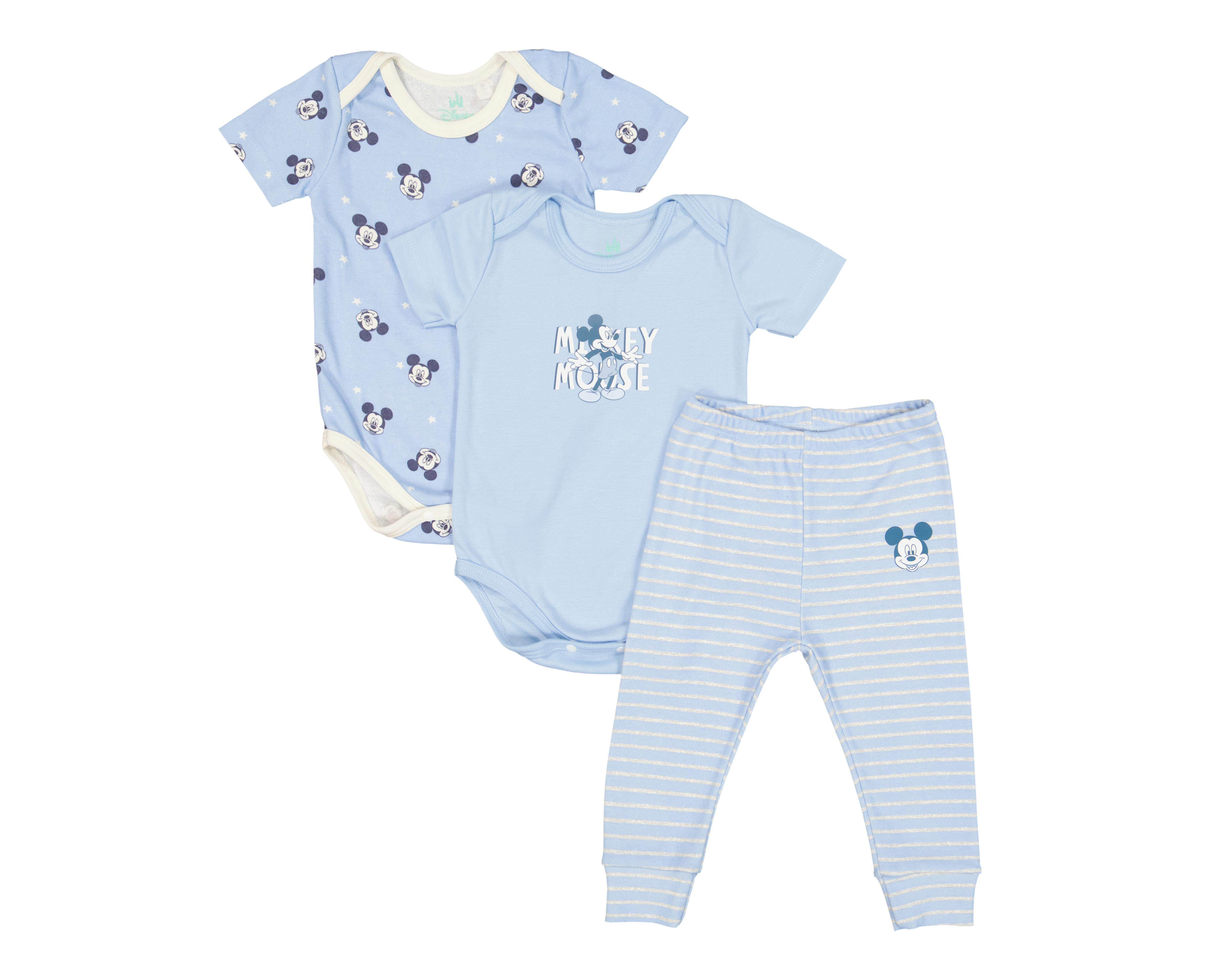 Conjunto para Bebé Niño Disney Mickey Mouse 3 Piezas