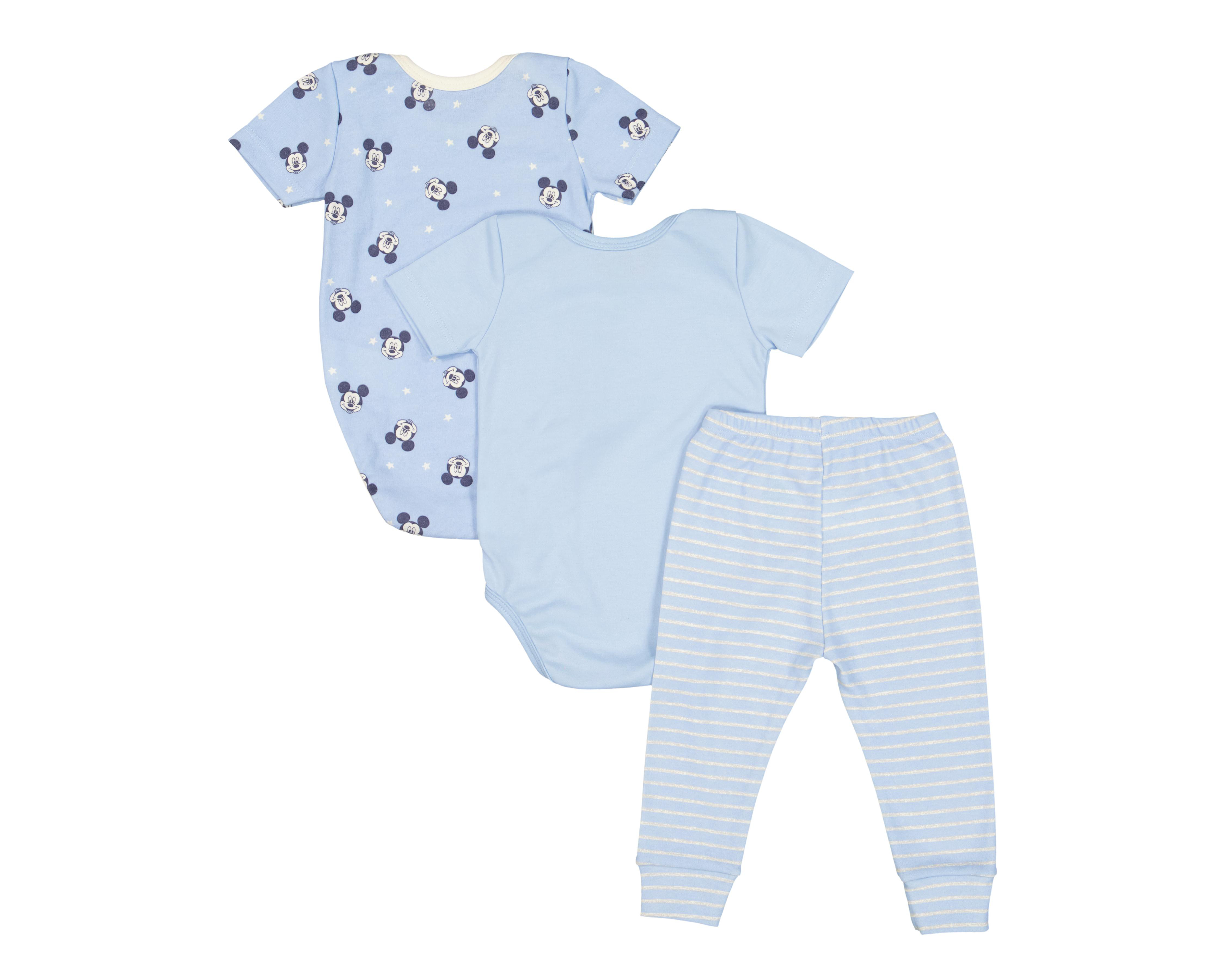 Foto 2 | Conjunto para Bebé Niño Disney Mickey Mouse 3 Piezas