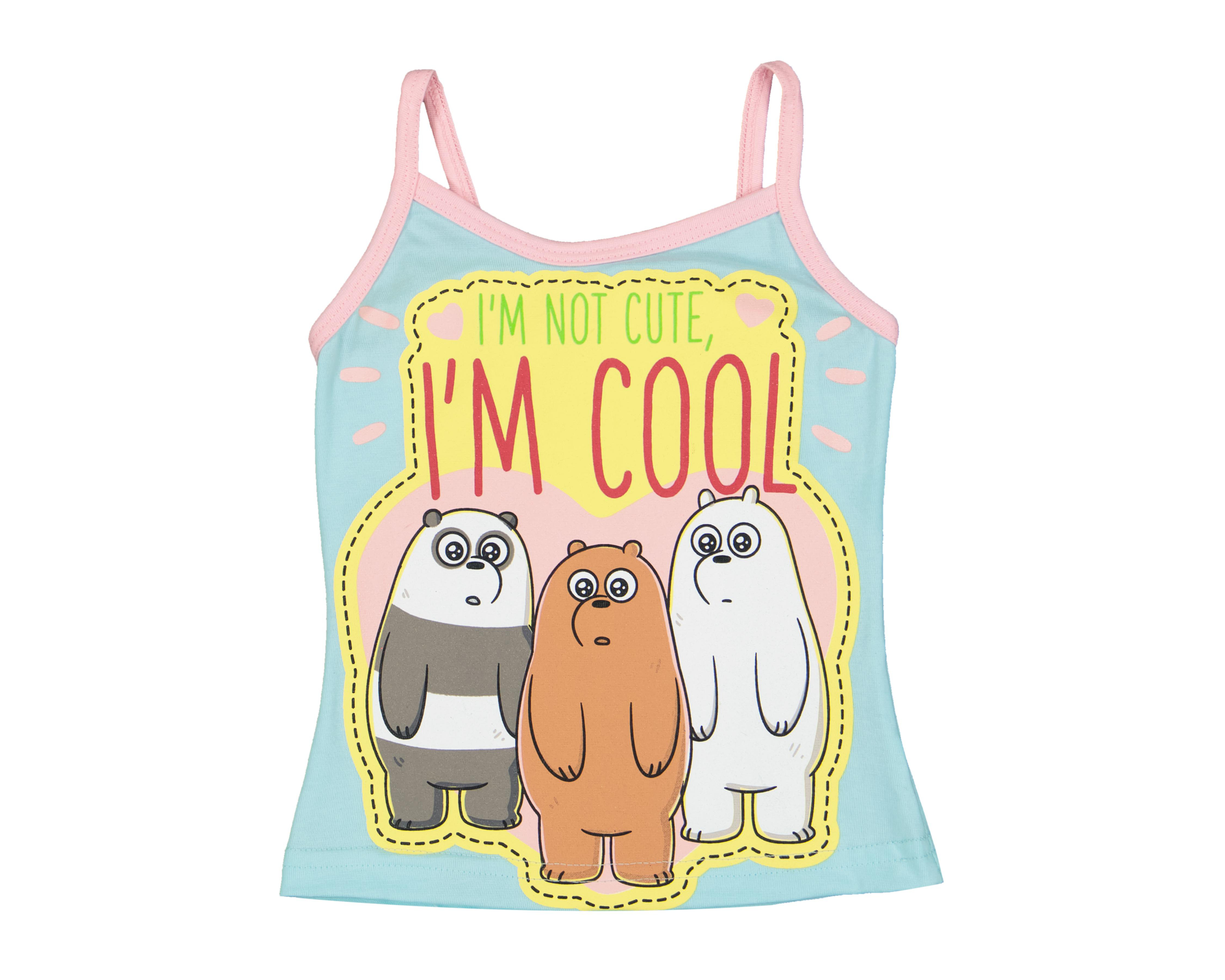 Foto 5 pulgar | Playera Interior We Bare Bears para Niña 2 Piezas