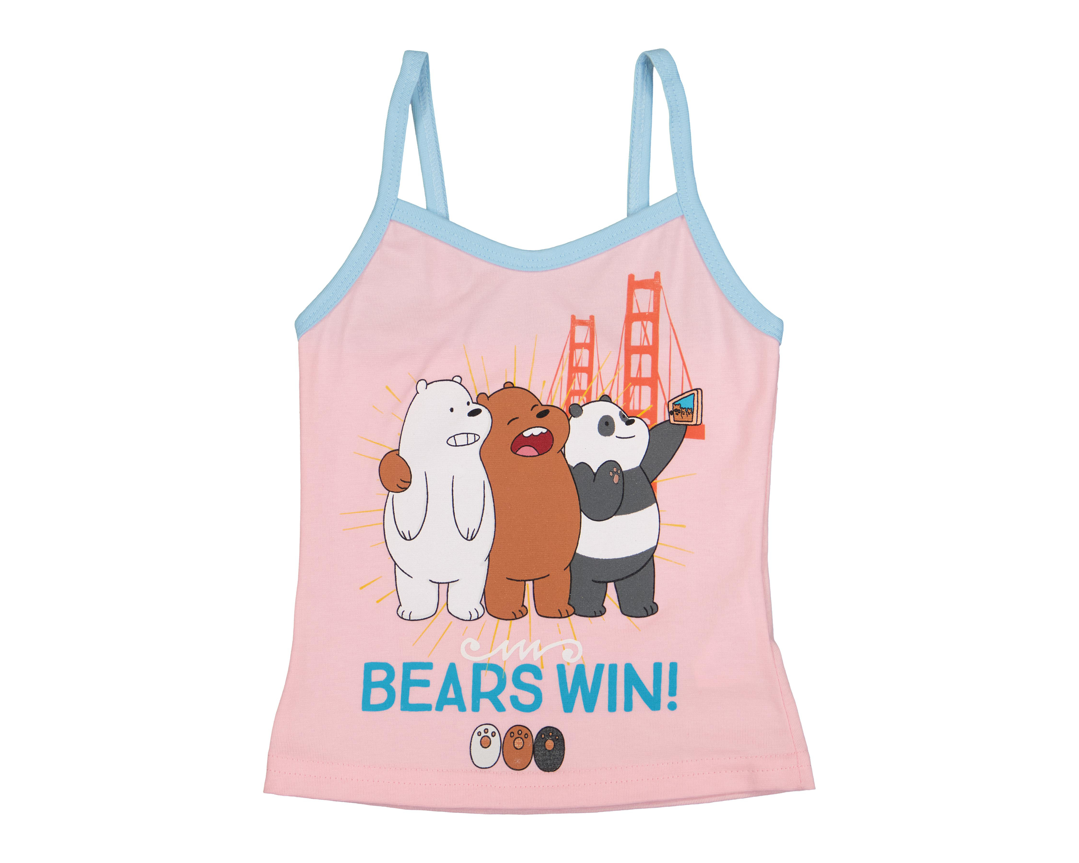 Foto 5 pulgar | Playera Interior We Bare Bears para Niña 2 Piezas
