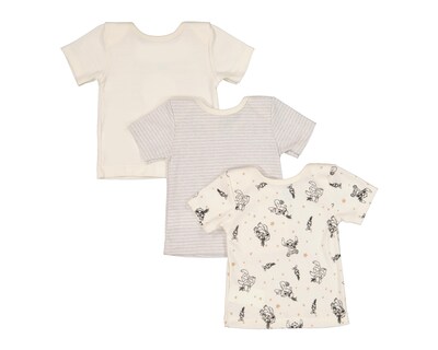 Foto 2 | Camiseta para Bebé Disney Baby Multicolor 3 Piezas