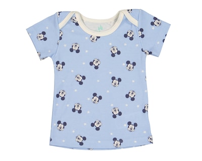 Foto 3 | Camiseta para Bebé Niño Disney Mickey Mouse Azul 3 Piezas
