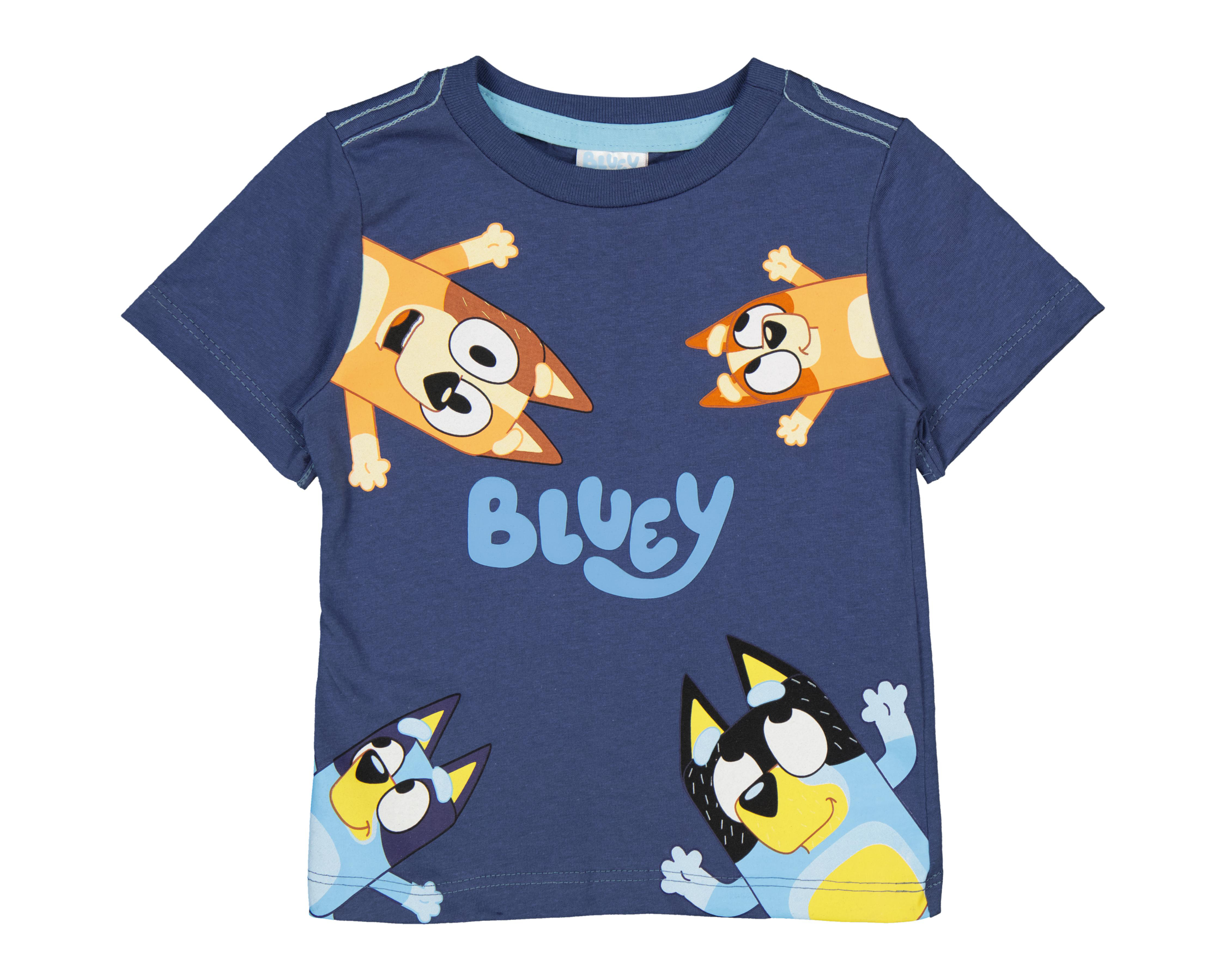 Playera para Bebé Niño Bluey de Algodón Azul Marino