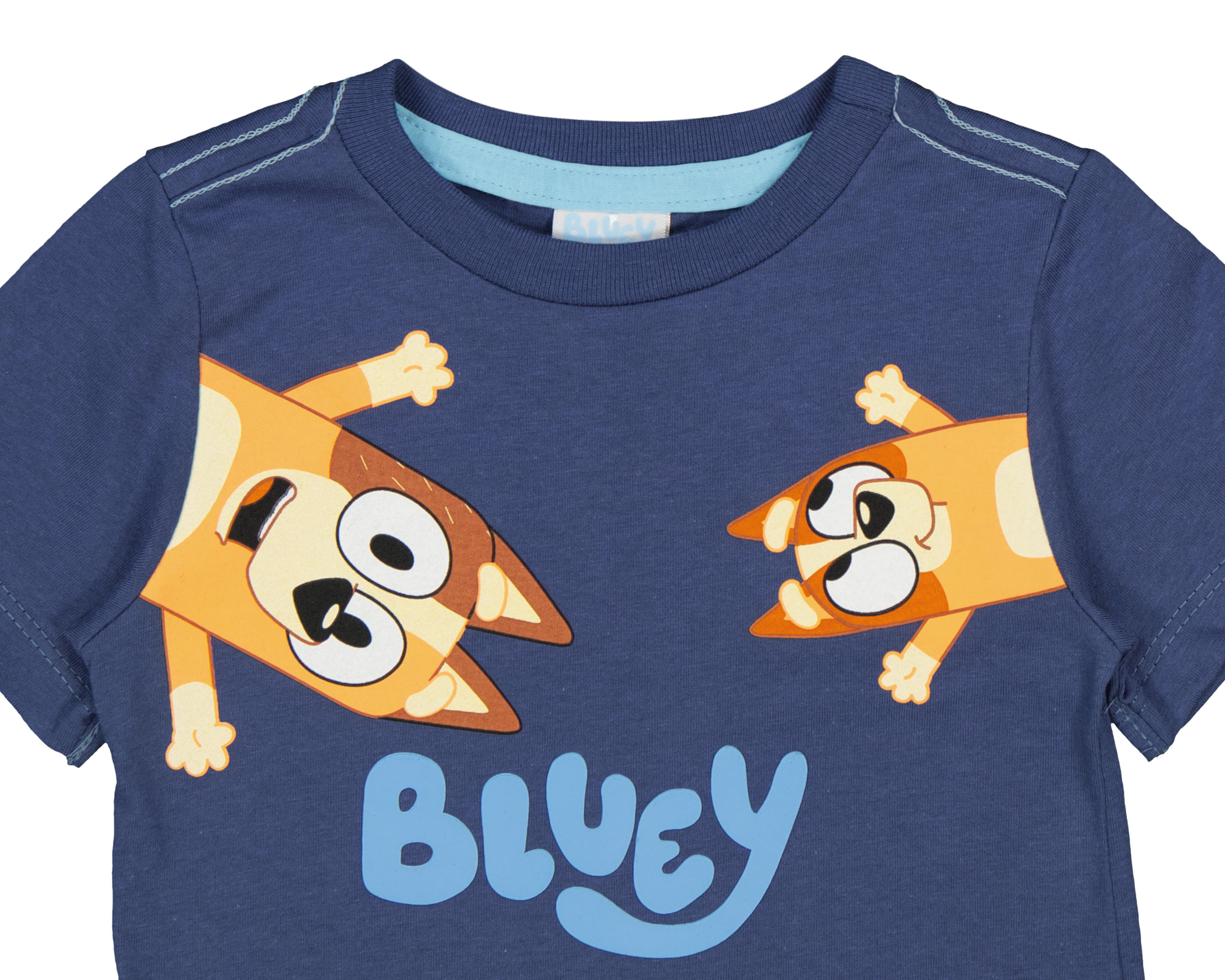 Foto 4 pulgar | Playera para Bebé Niño Bluey de Algodón Azul Marino
