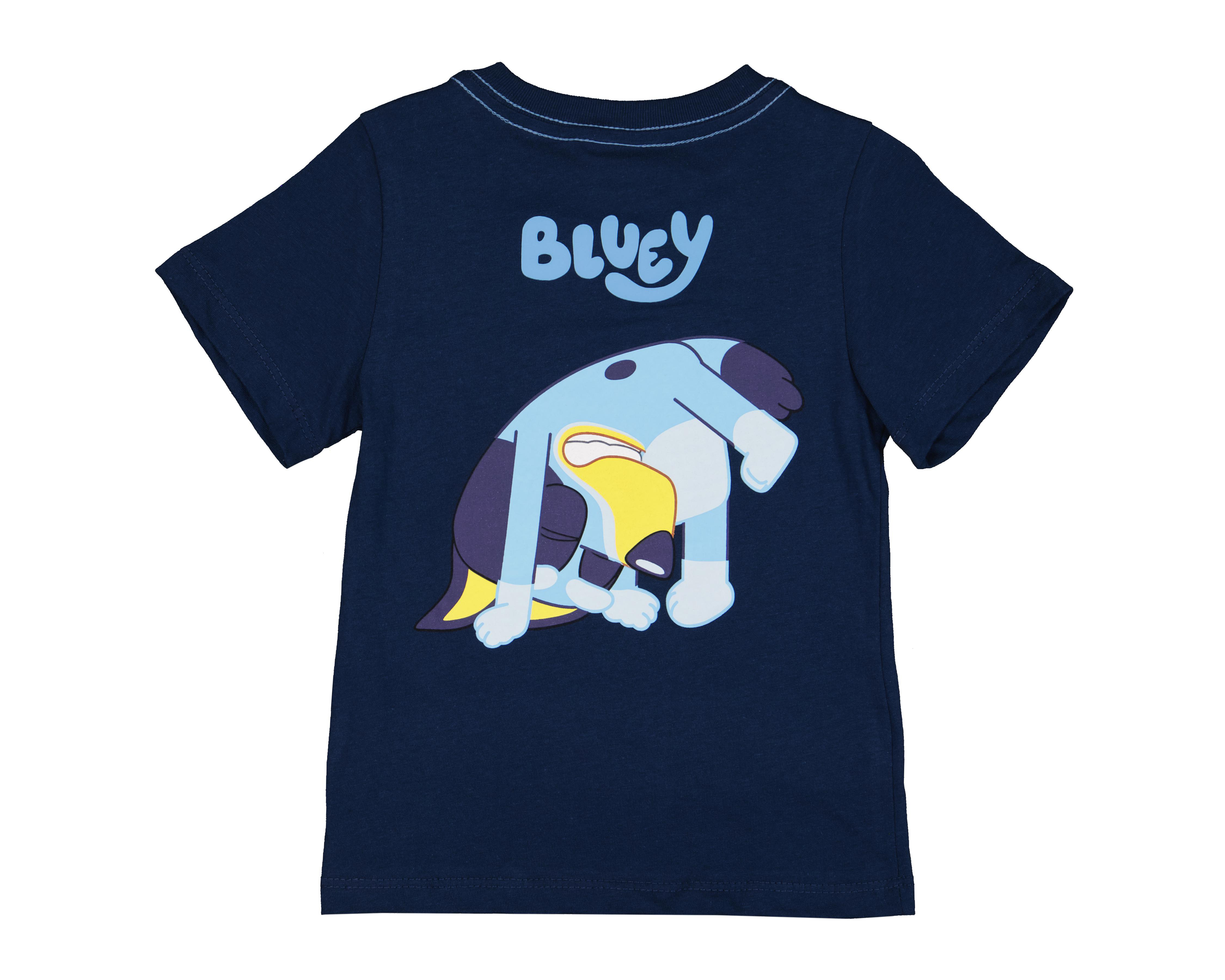 Foto 3 pulgar | Playera para Bebé Niño Bluey de Algodón Azul Marino