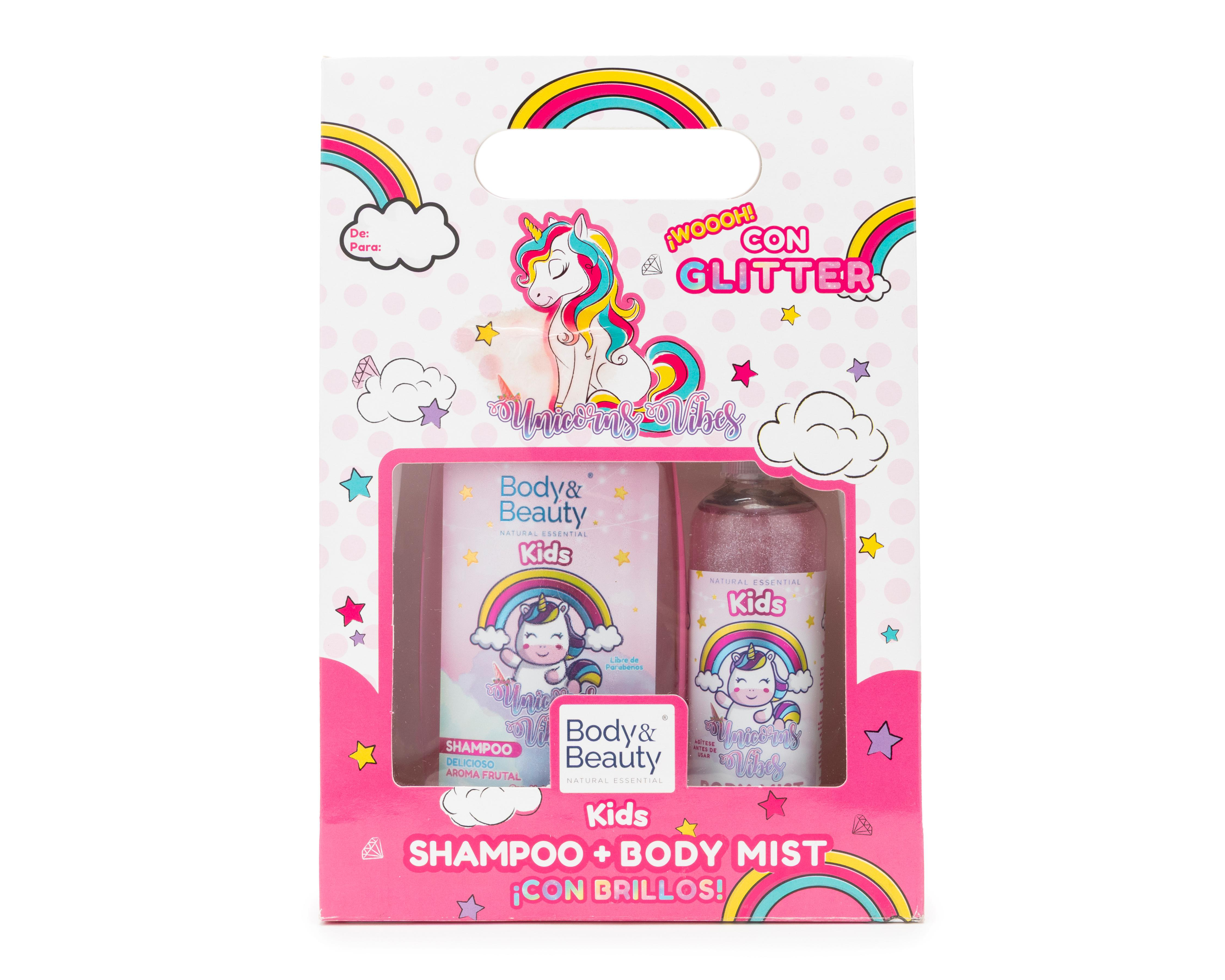 Foto 1 | Shampoo y Body Mist para Bebé Body & Beauty con Brillos 2 Piezas