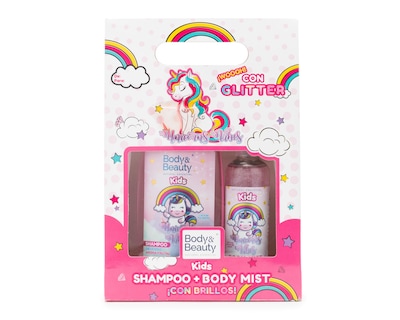 Foto 1 | Shampoo y Body Mist para Bebé Body & Beauty con Brillos 2 Piezas