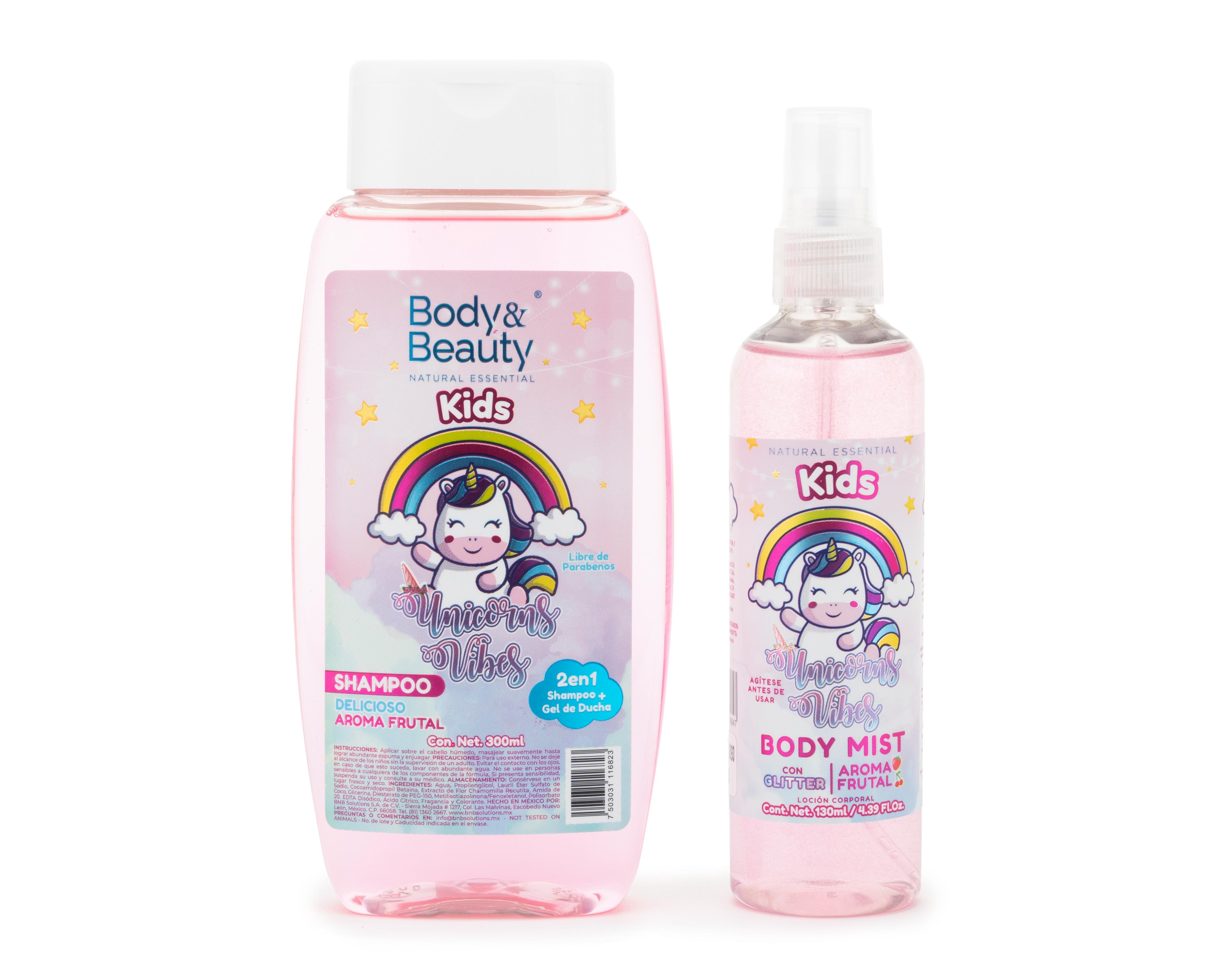 Foto 2 | Shampoo y Body Mist para Bebé Body & Beauty con Brillos 2 Piezas