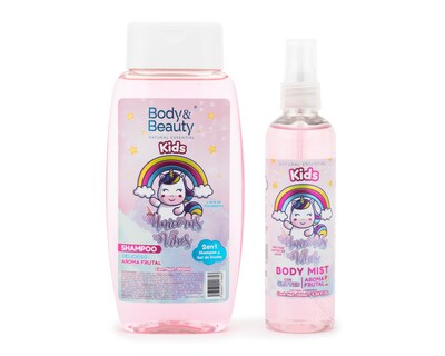Foto 2 | Shampoo y Body Mist para Bebé Body & Beauty con Brillos 2 Piezas