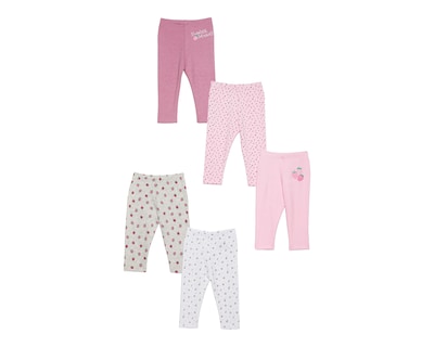 Foto 1 | Pantalón para Bebé Niña Baby Colors Estampado 5 Piezas