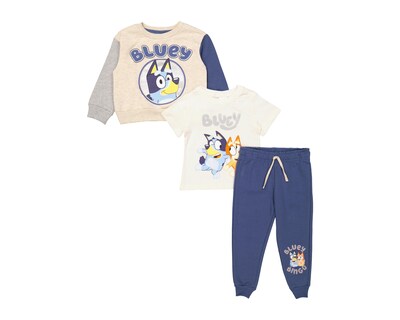Foto 1 | Conjunto para Bebé Niño Bluey de Algodón 3 Piezas