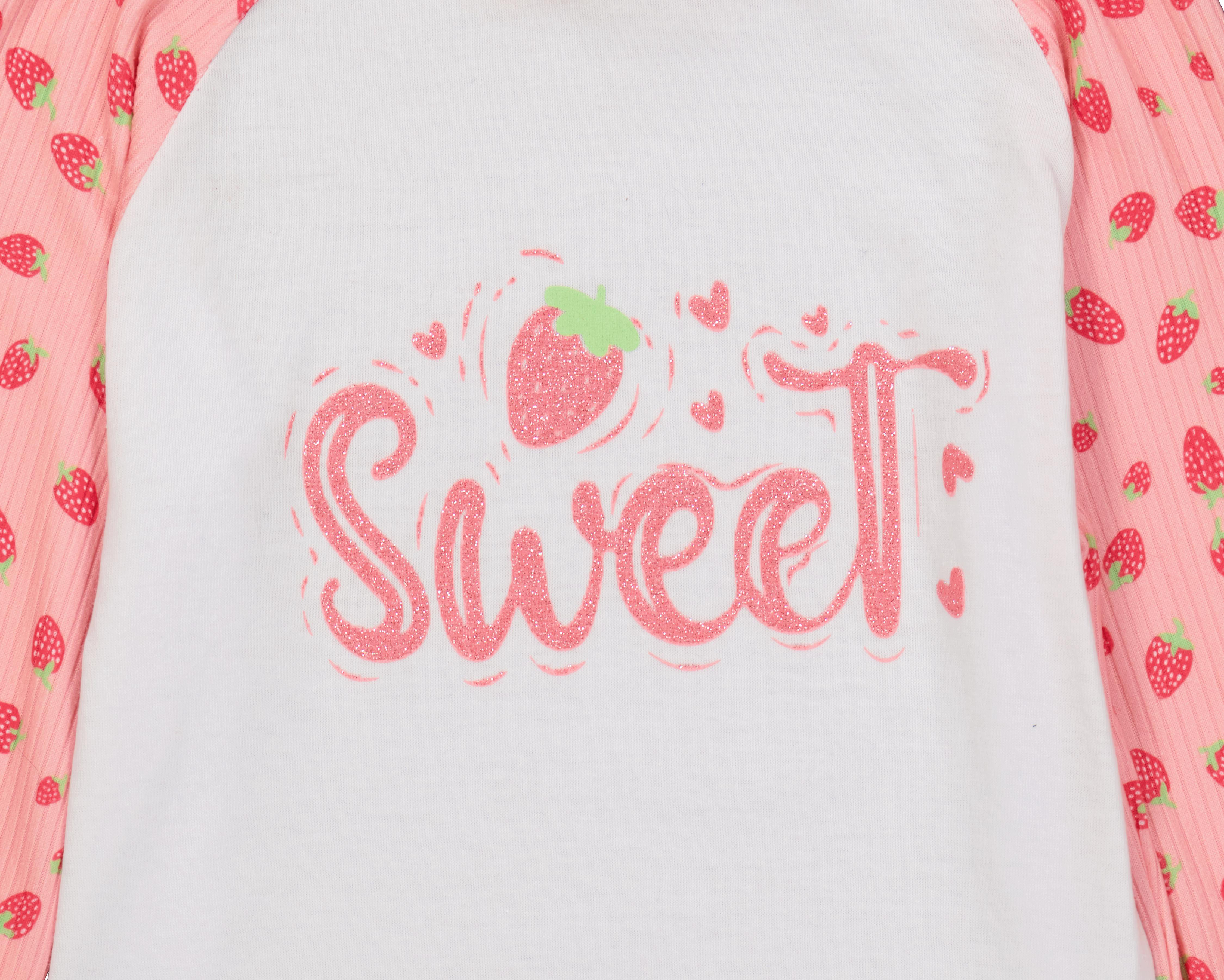 Foto 4 pulgar | Pijama para Niña de Fresas Infanti