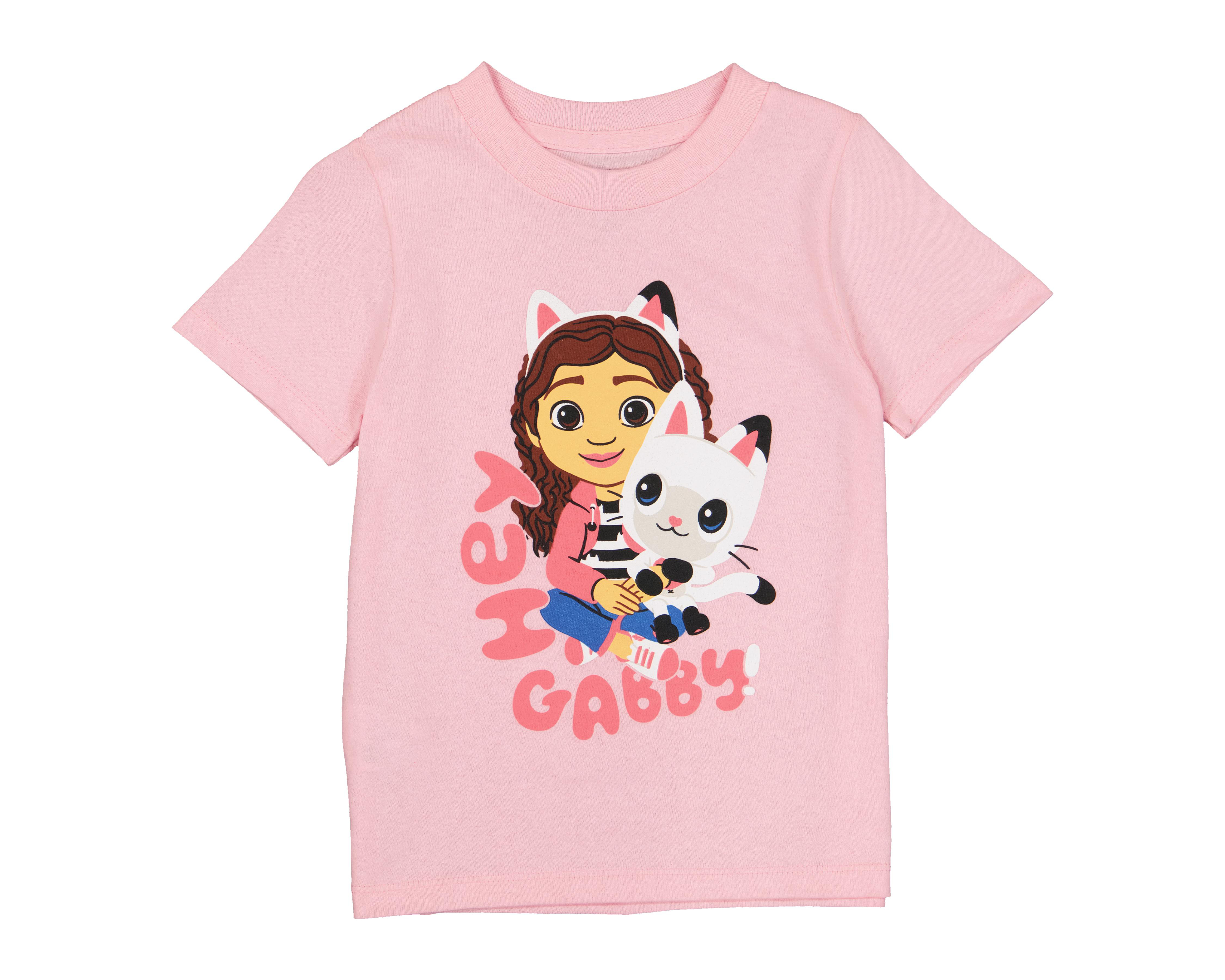Foto 2 pulgar | Playera para Bebé Niña Gabby's Dollhouse de Algodón Rosa