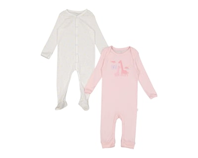 Foto 1 | Mameluco para Bebé Niña Baby Optima de Algodón 2 Piezas
